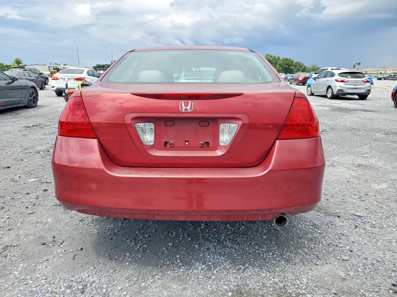 2007 Honda Accord Ex Red vin: 1HGCM56717A109401