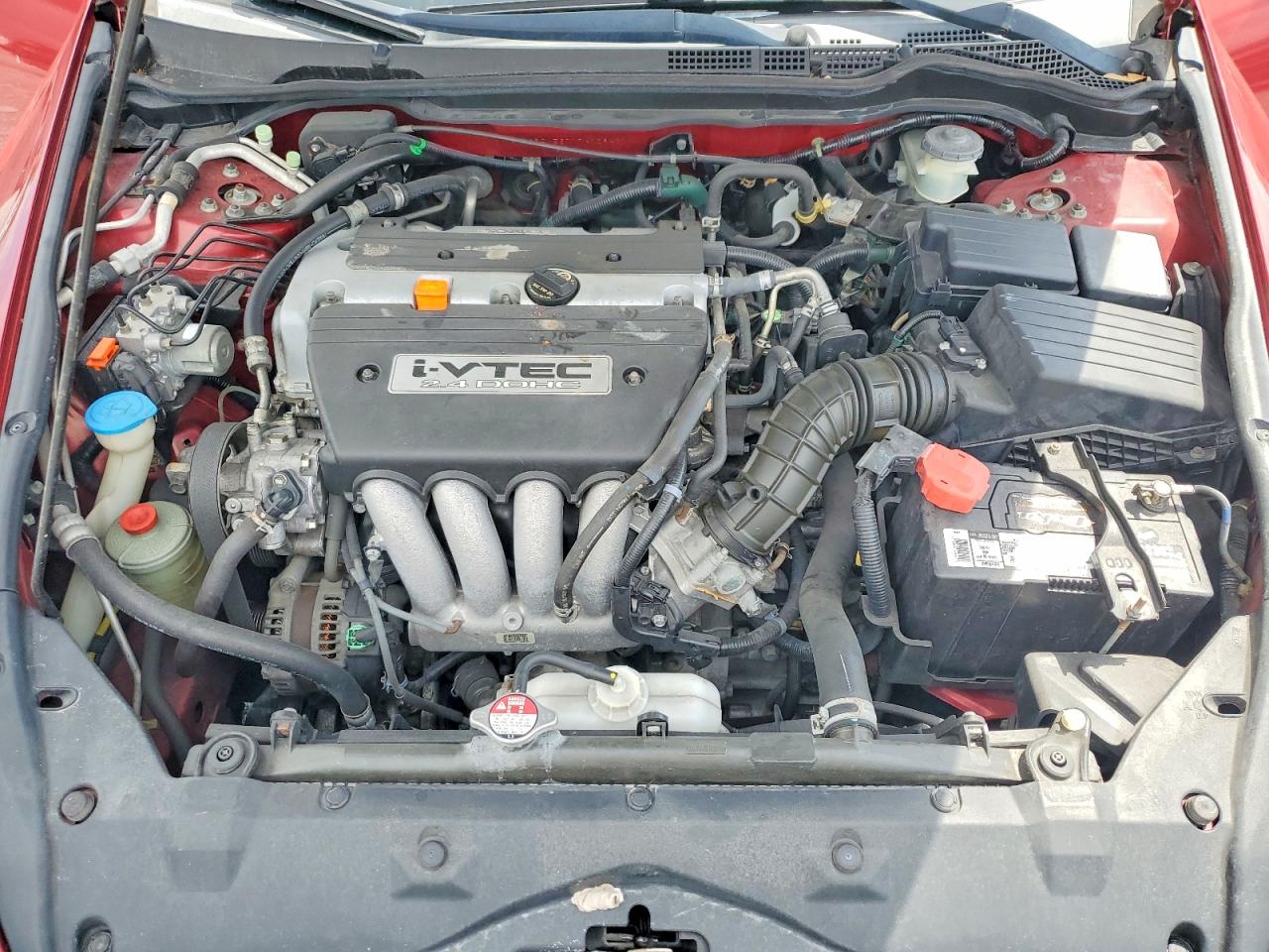 2007 Honda Accord Ex Red vin: 1HGCM56717A109401