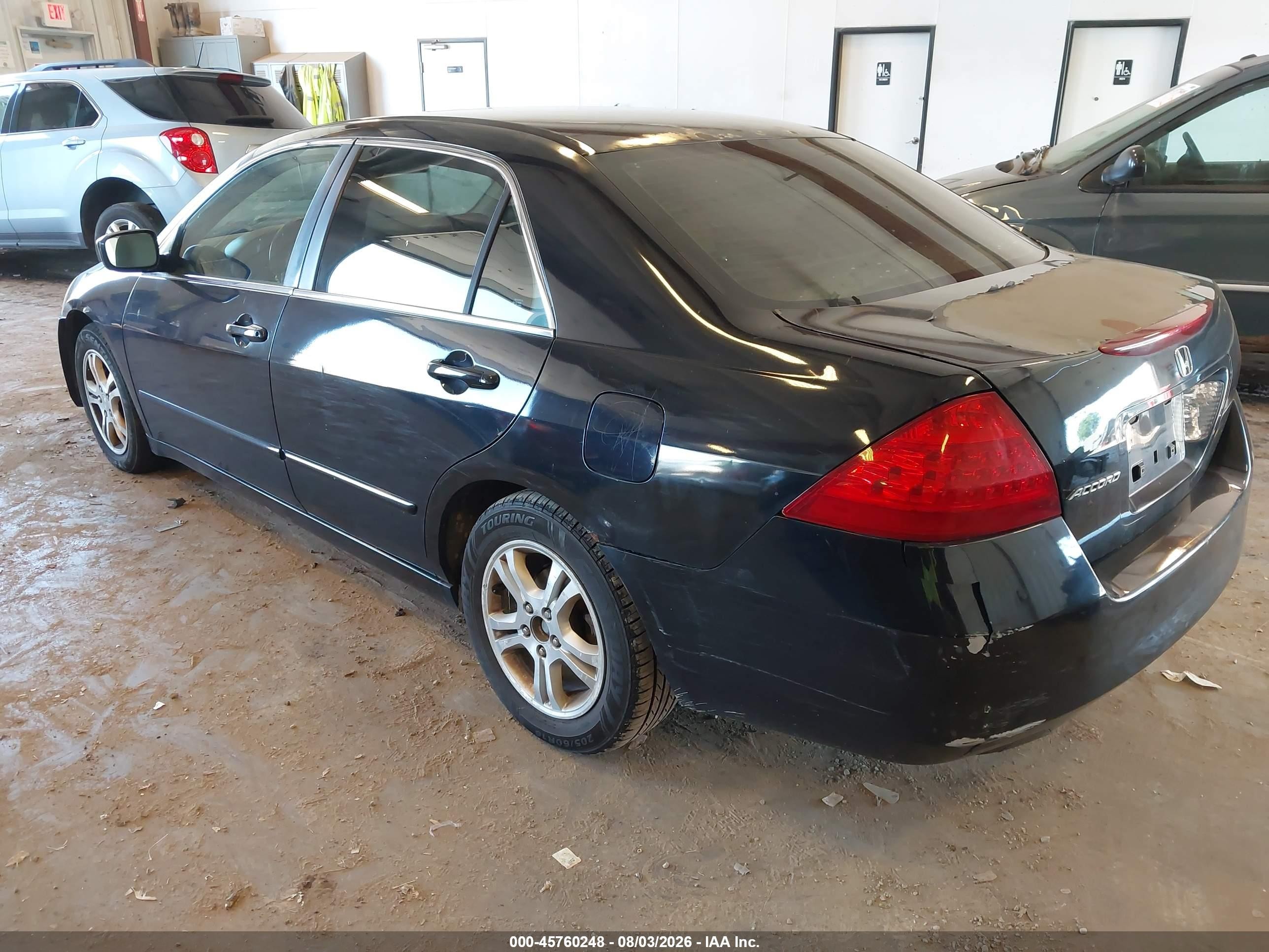 2007 Honda Accord 2.4 Ex Black vin: 1HGCM56717A199438