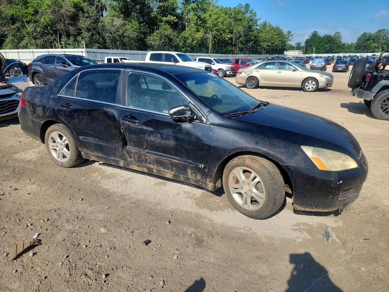 2007 Honda Accord Ex Black vin: 1HGCM56717A201009