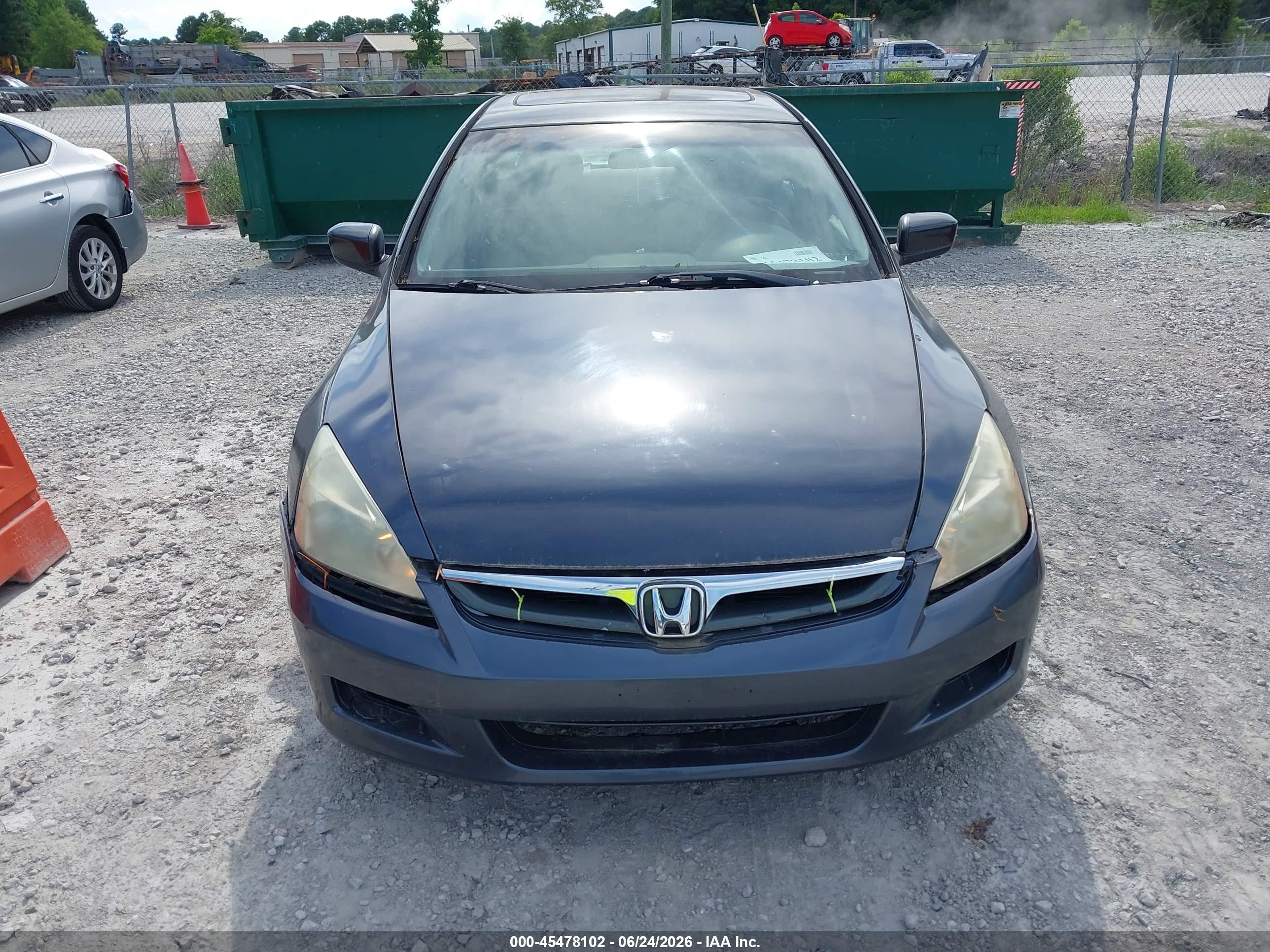 2007 Honda Accord 2.4 Ex Gray vin: 1HGCM56717A217680