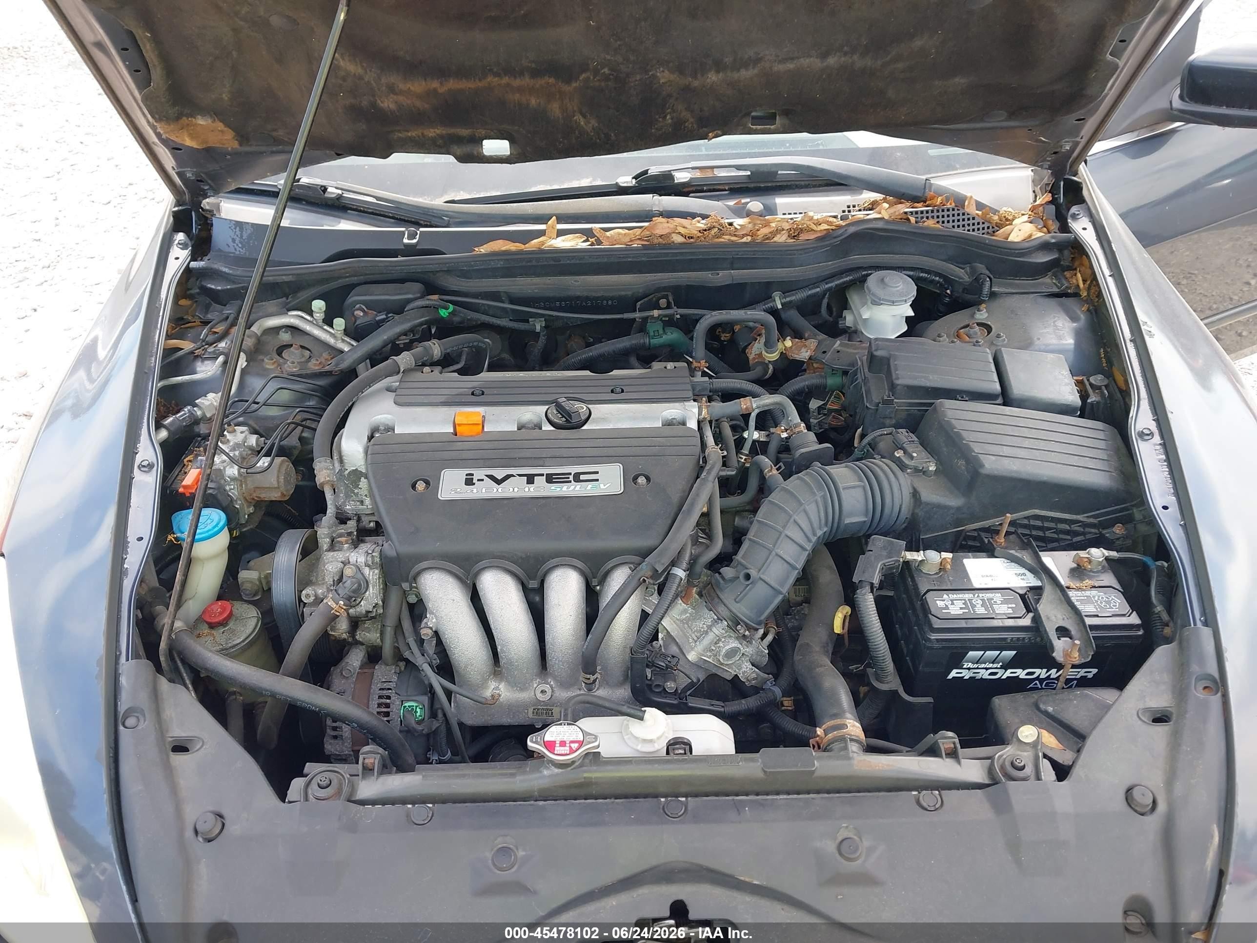 2007 Honda Accord 2.4 Ex Gray vin: 1HGCM56717A217680