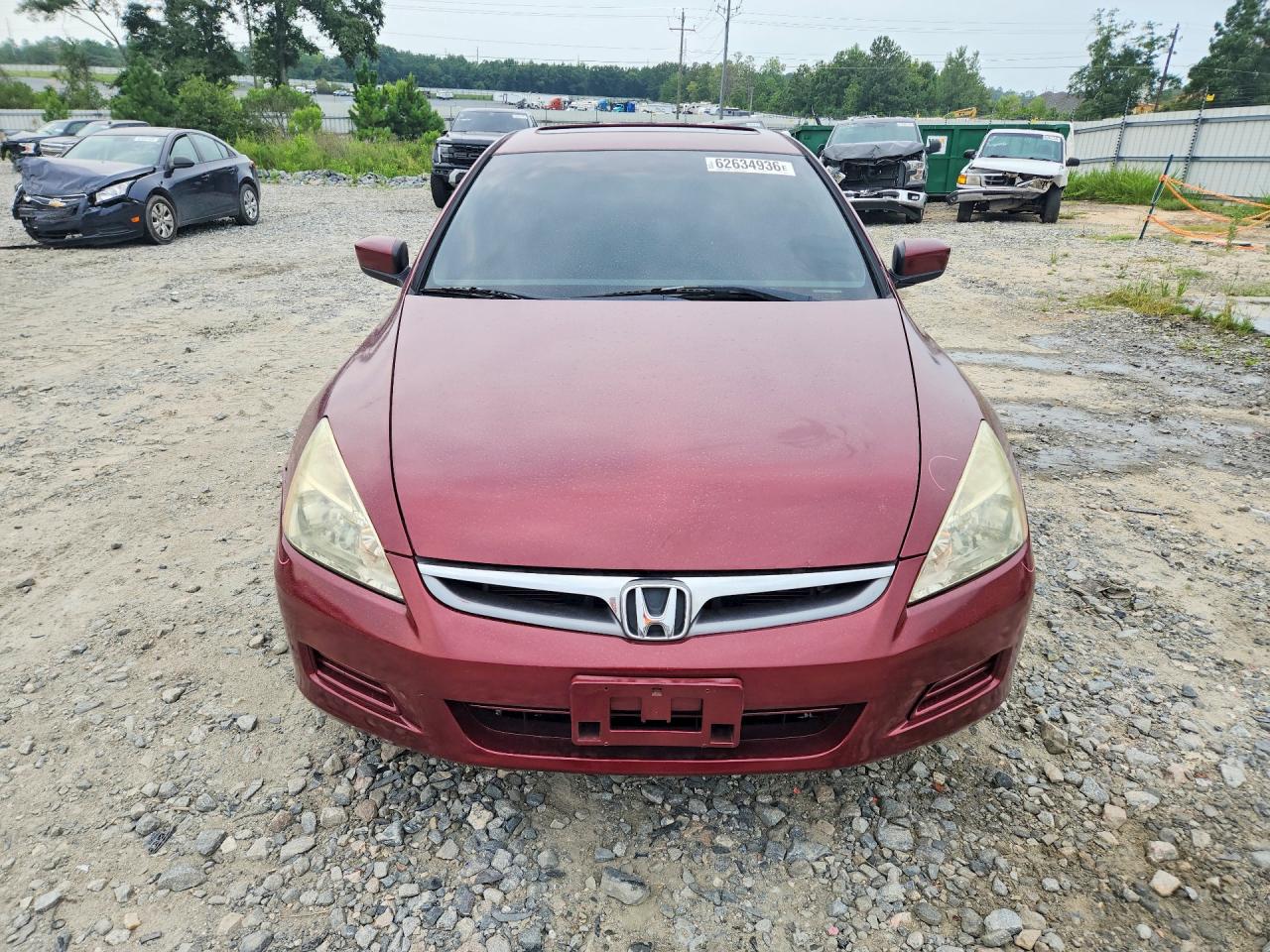 2006 Honda Accord Ex Burgundy vin: 1HGCM56726A102942