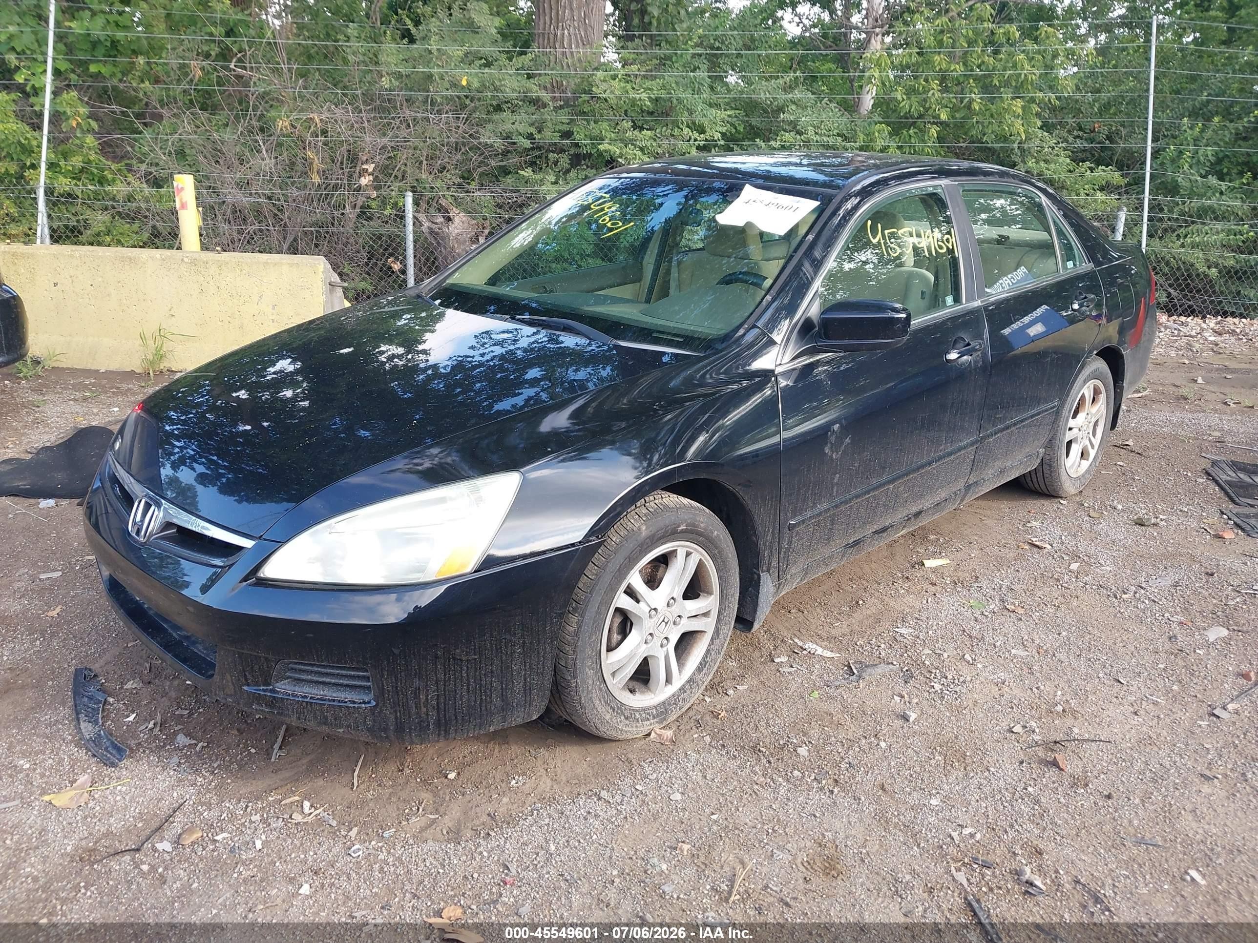 2006 Honda Accord 2.4 Ex Черный vin: 1HGCM56726A138291