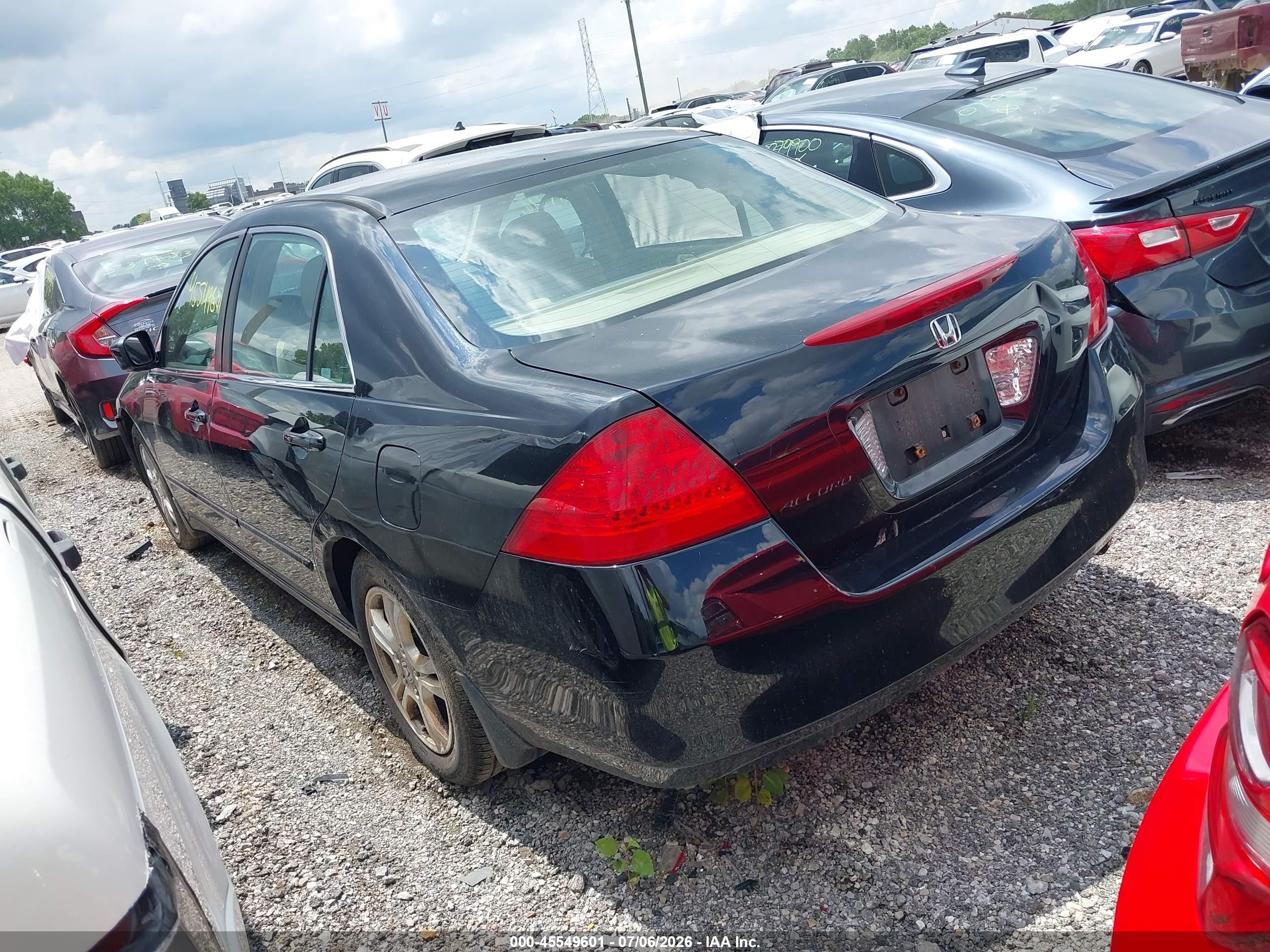 2006 Honda Accord 2.4 Ex Черный vin: 1HGCM56726A138291