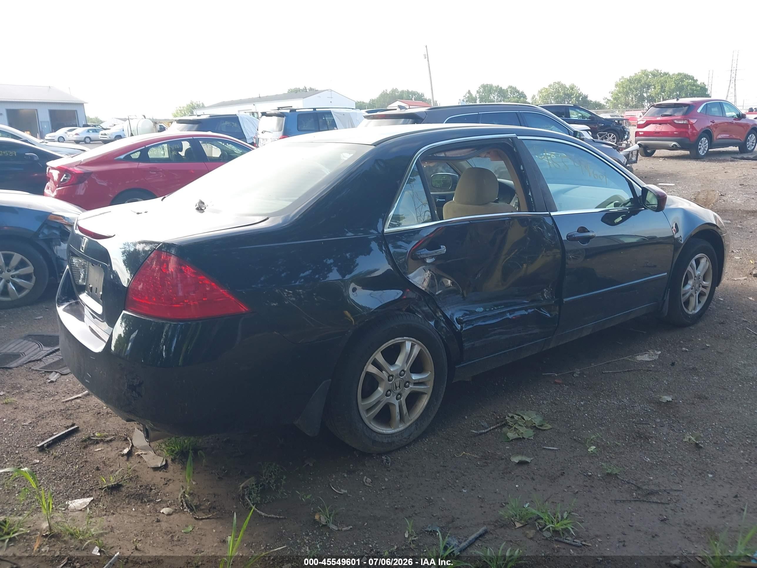 2006 Honda Accord 2.4 Ex Черный vin: 1HGCM56726A138291