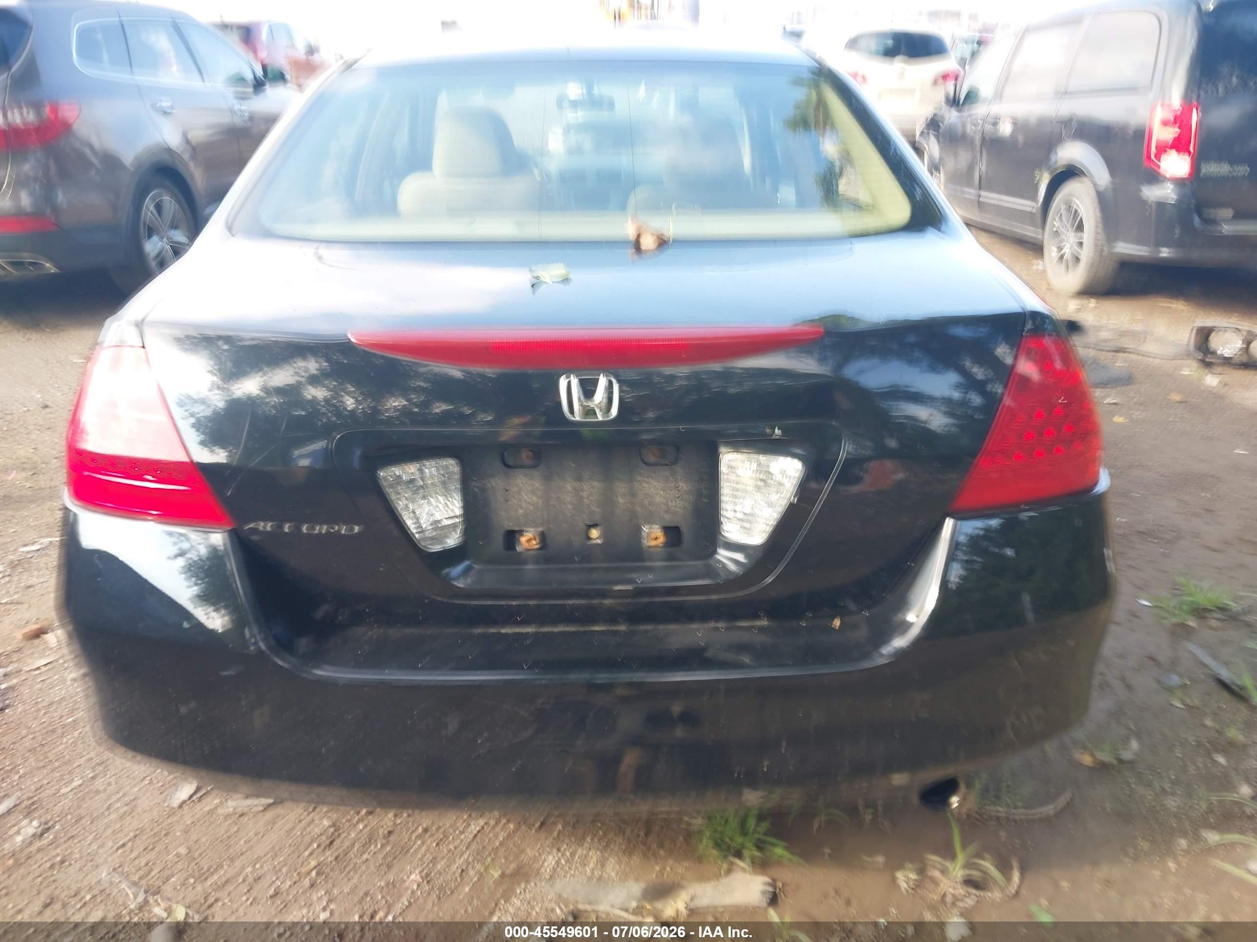 2006 Honda Accord 2.4 Ex Черный vin: 1HGCM56726A138291