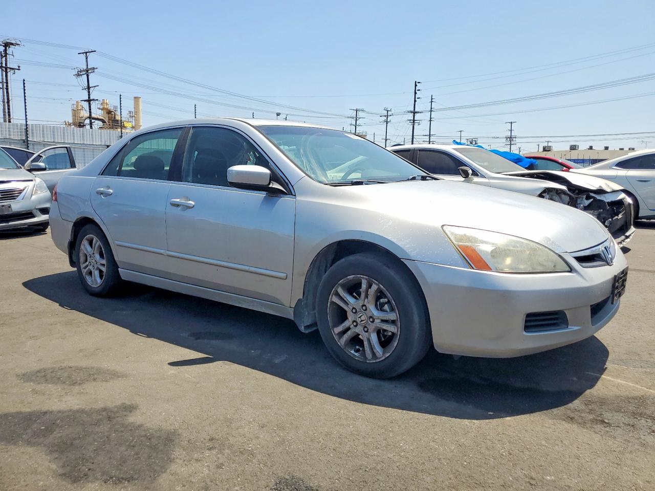 2007 Honda Accord Ex Silver vin: 1HGCM56727A007704