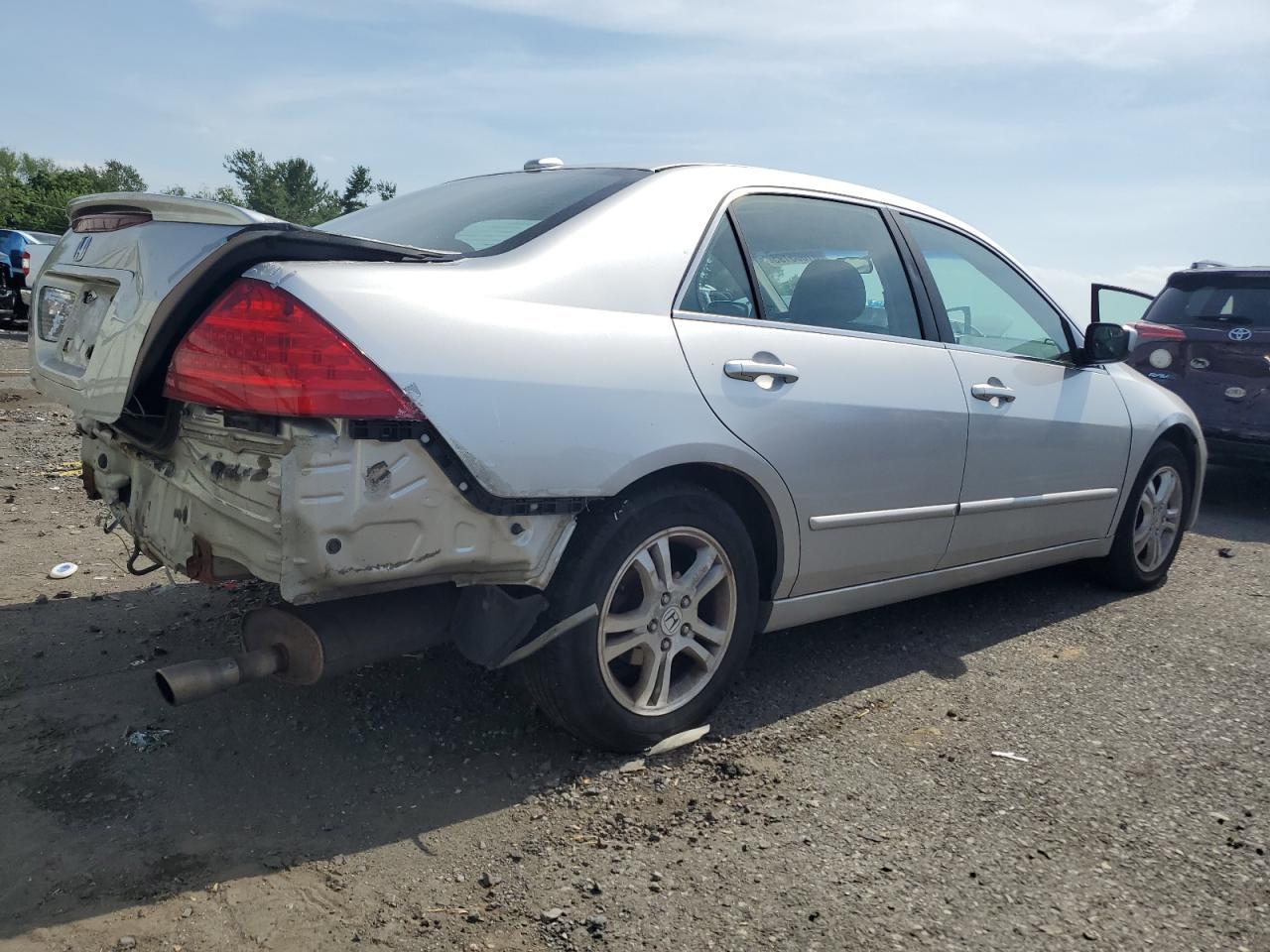 2007 Honda Accord Ex Silver vin: 1HGCM56727A047412