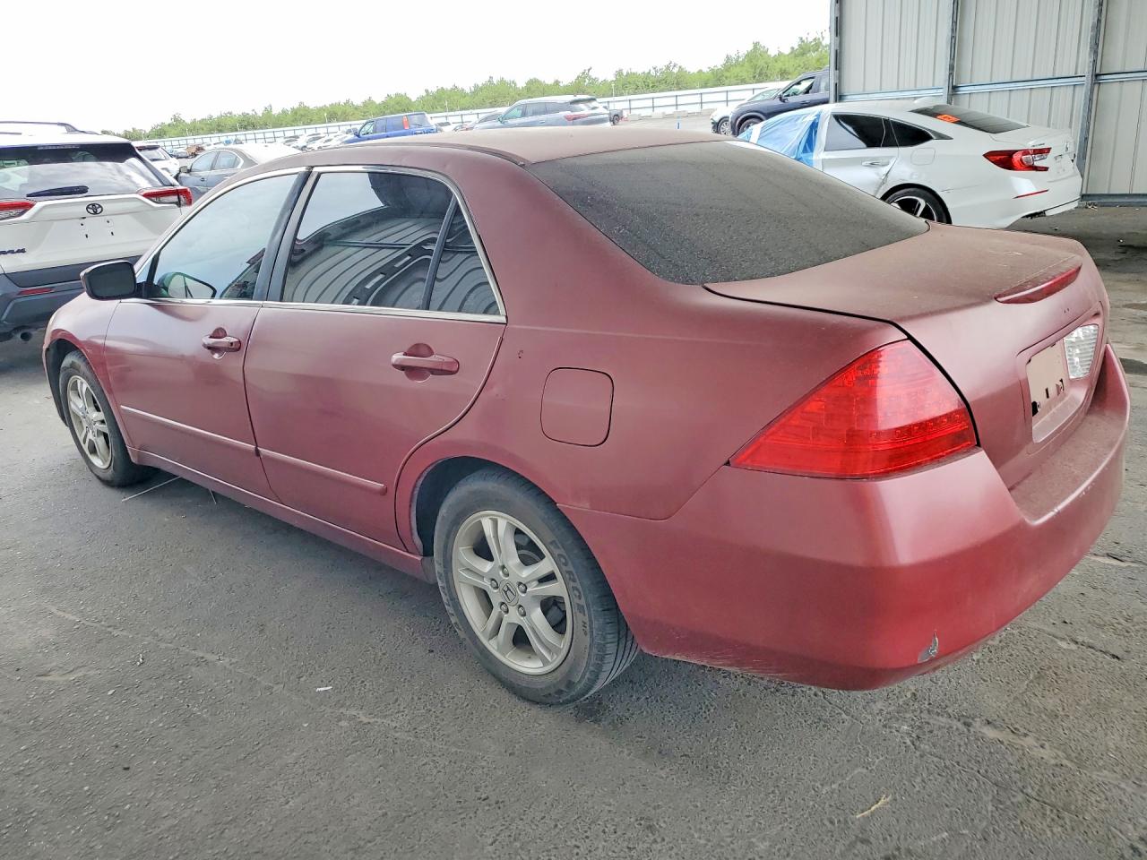 2007 Honda Accord Ex Красный vin: 1HGCM56727A053422