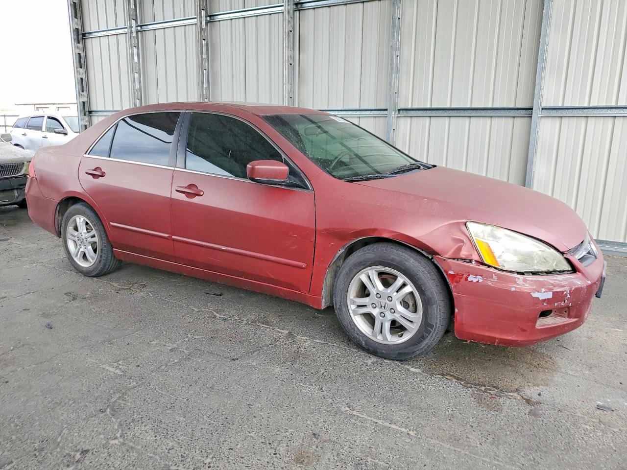 2007 Honda Accord Ex Красный vin: 1HGCM56727A053422