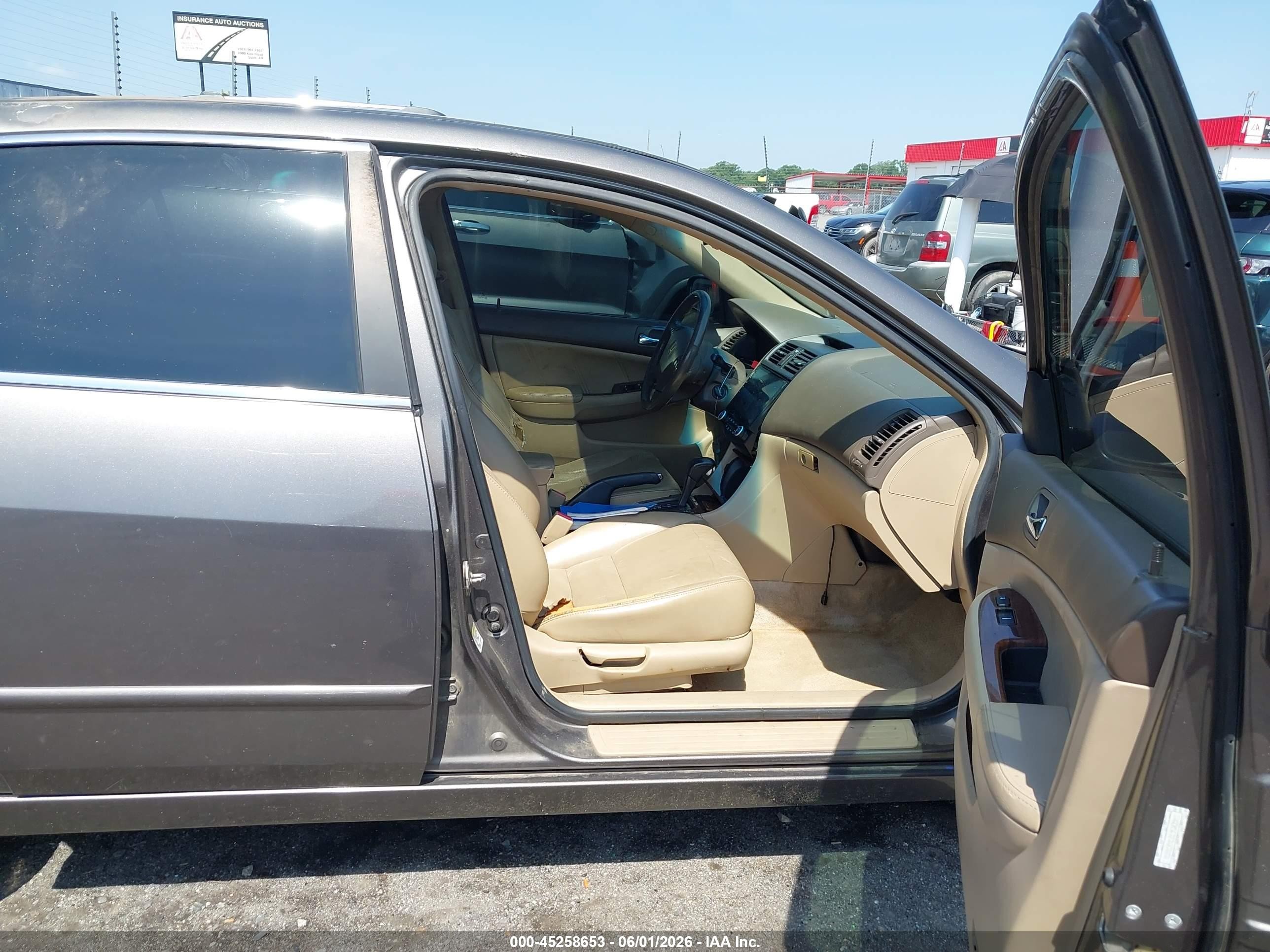 2007 Honda Accord 2.4 Ex Gray vin: 1HGCM56727A074898