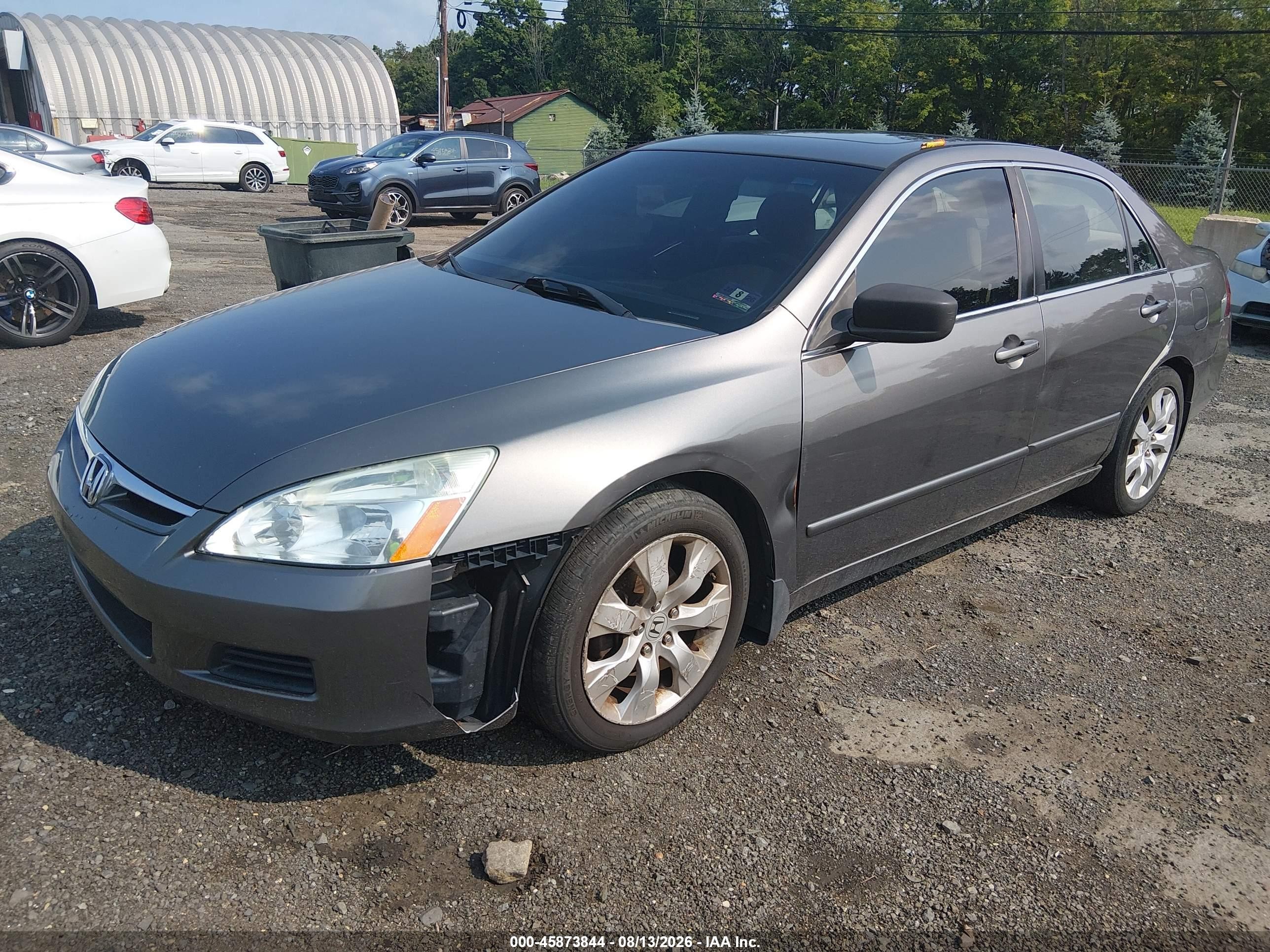 2007 Honda Accord 2.4 Ex Серый vin: 1HGCM56727A082824