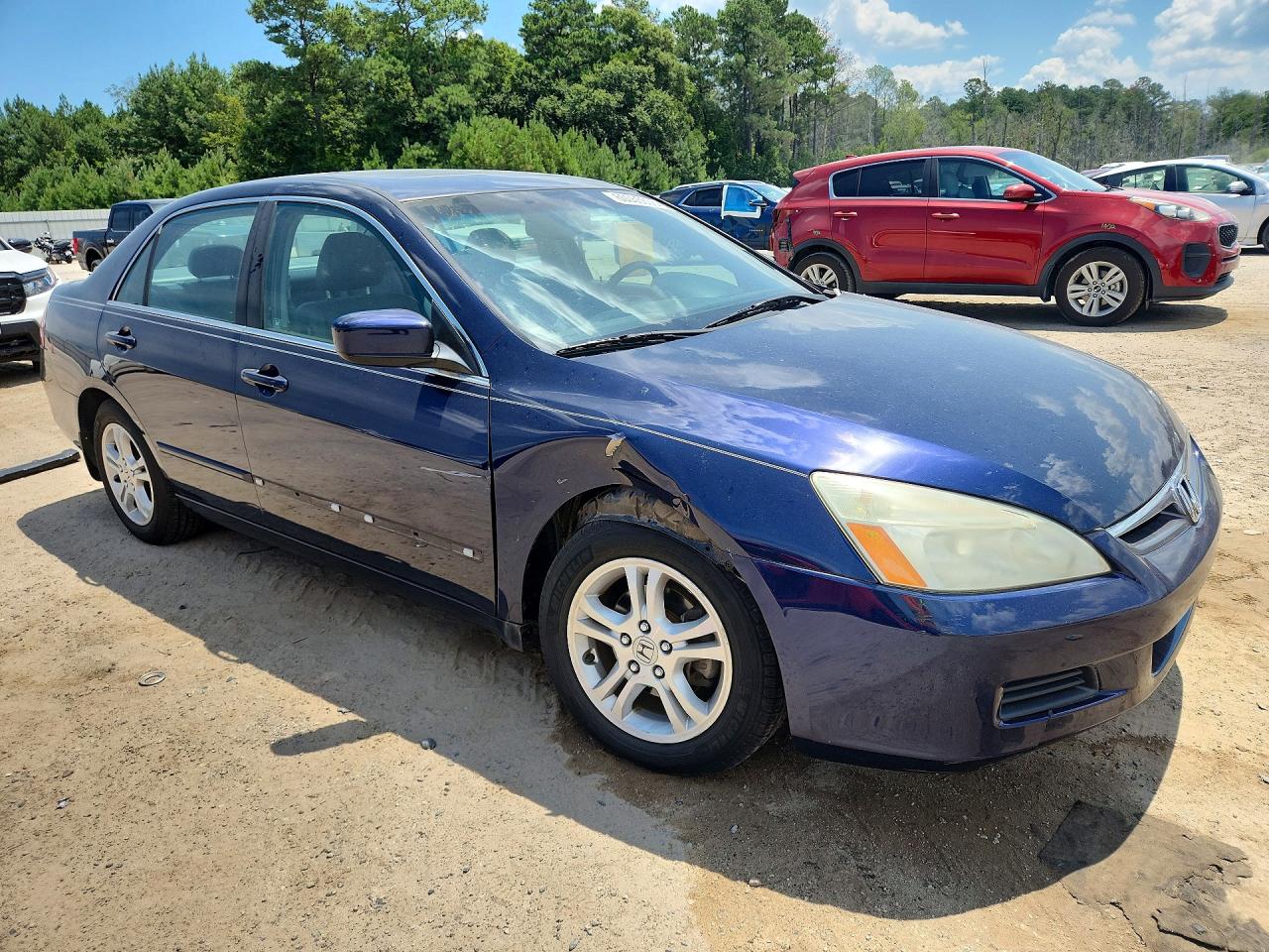 2007 Honda Accord Ex Синий vin: 1HGCM56727A089403