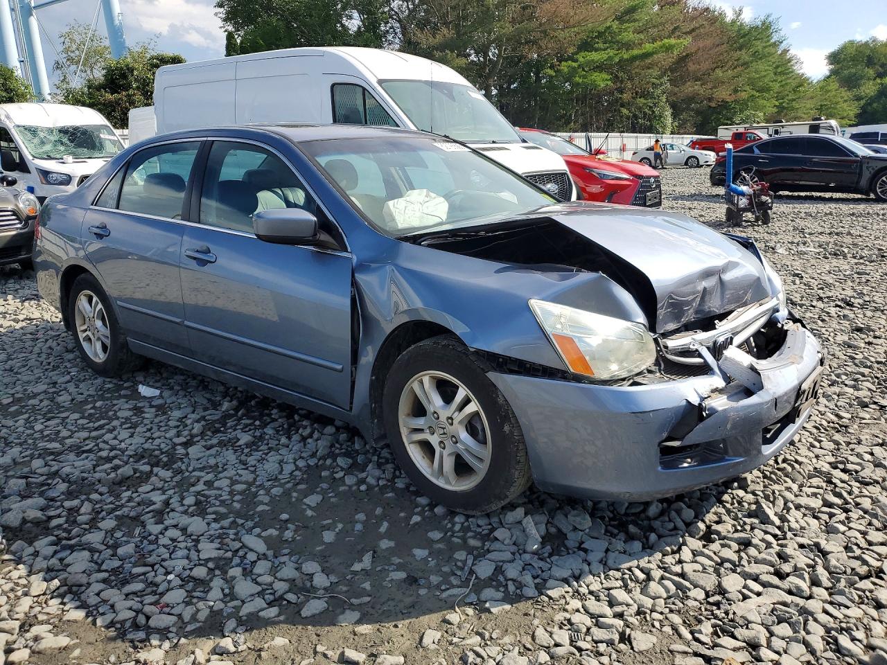 2007 Honda Accord Ex Gray vin: 1HGCM56727A105454