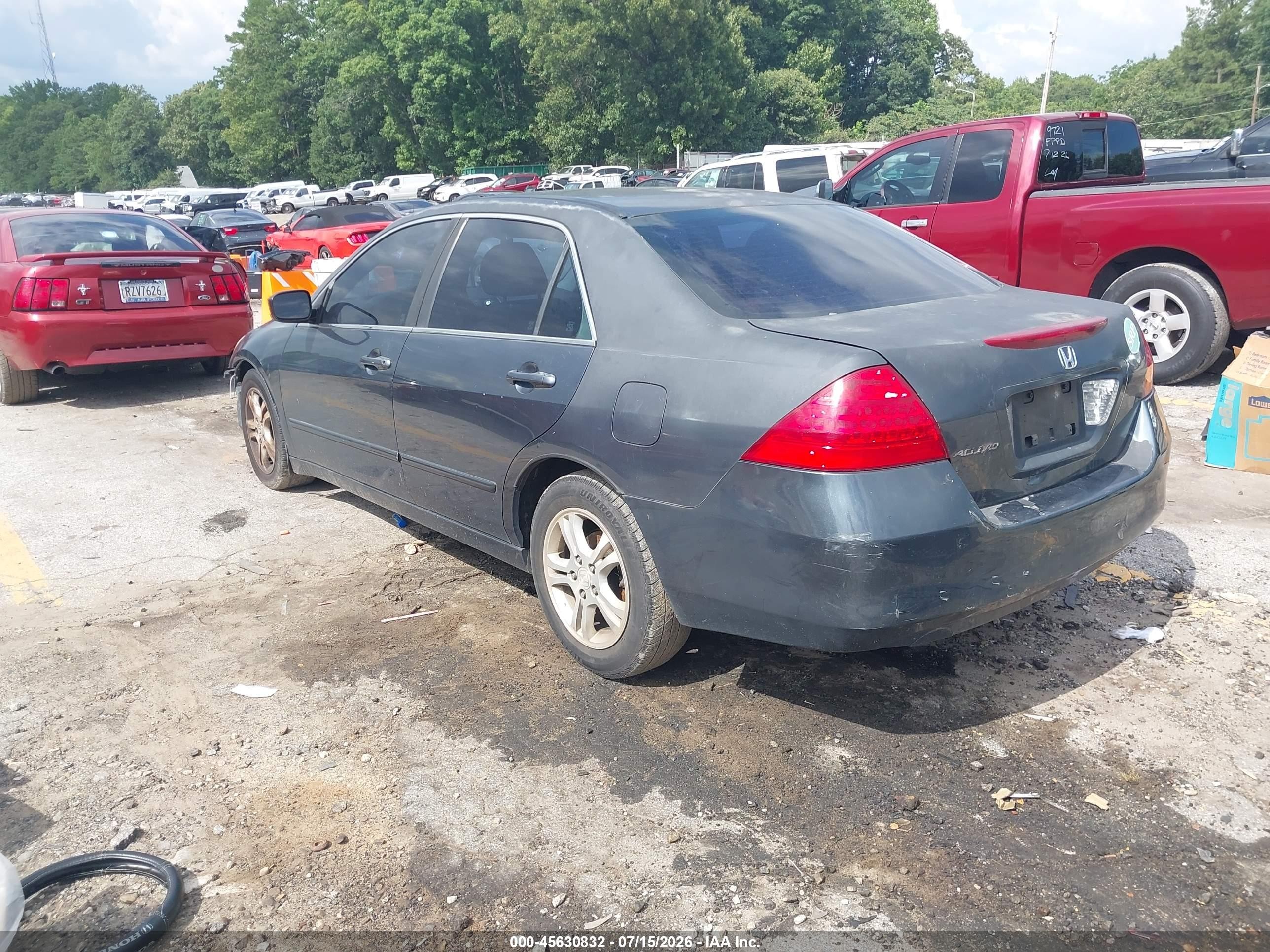 2007 Honda Accord 2.4 Ex Серый vin: 1HGCM56727A118091