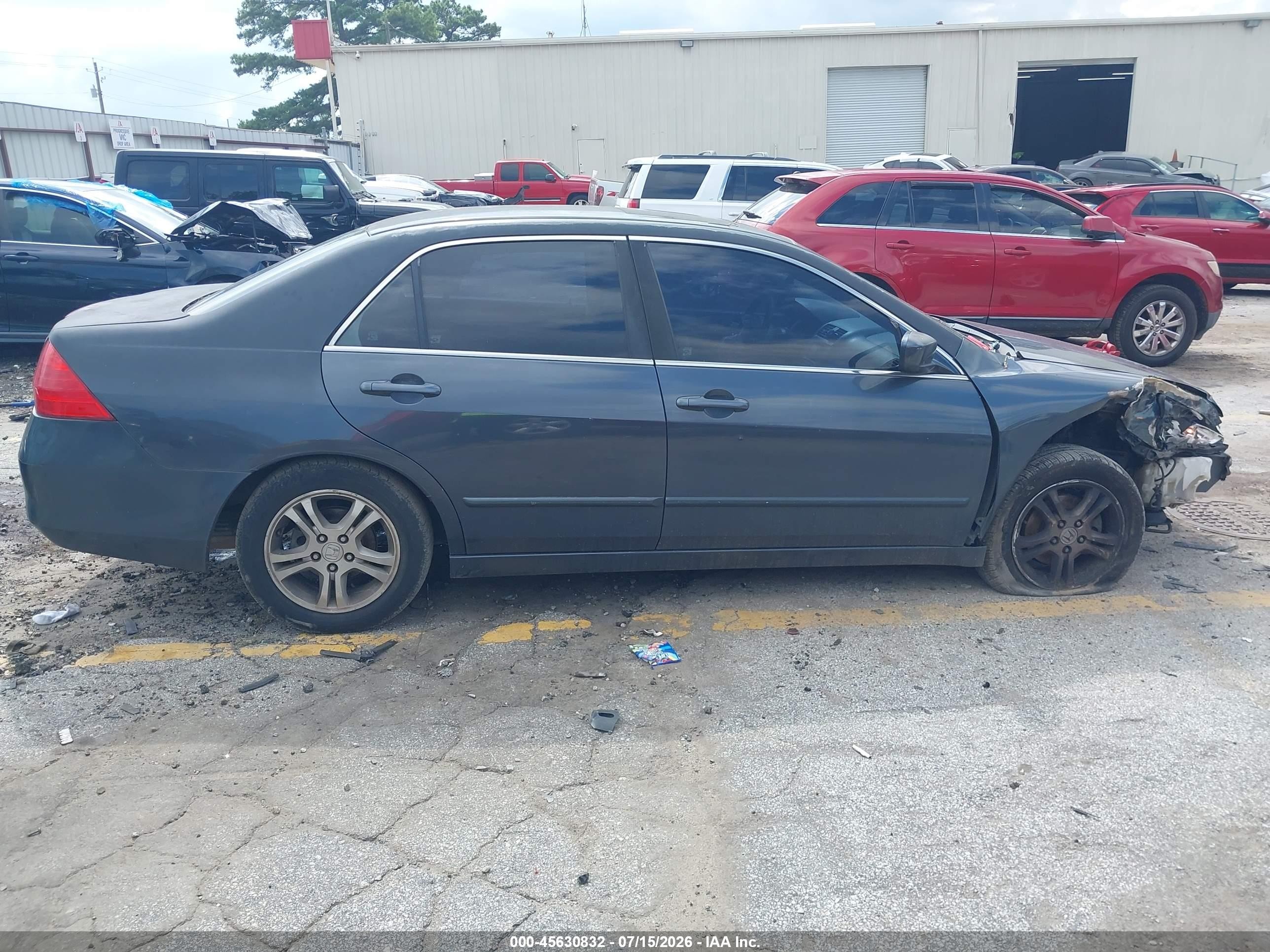 2007 Honda Accord 2.4 Ex Серый vin: 1HGCM56727A118091