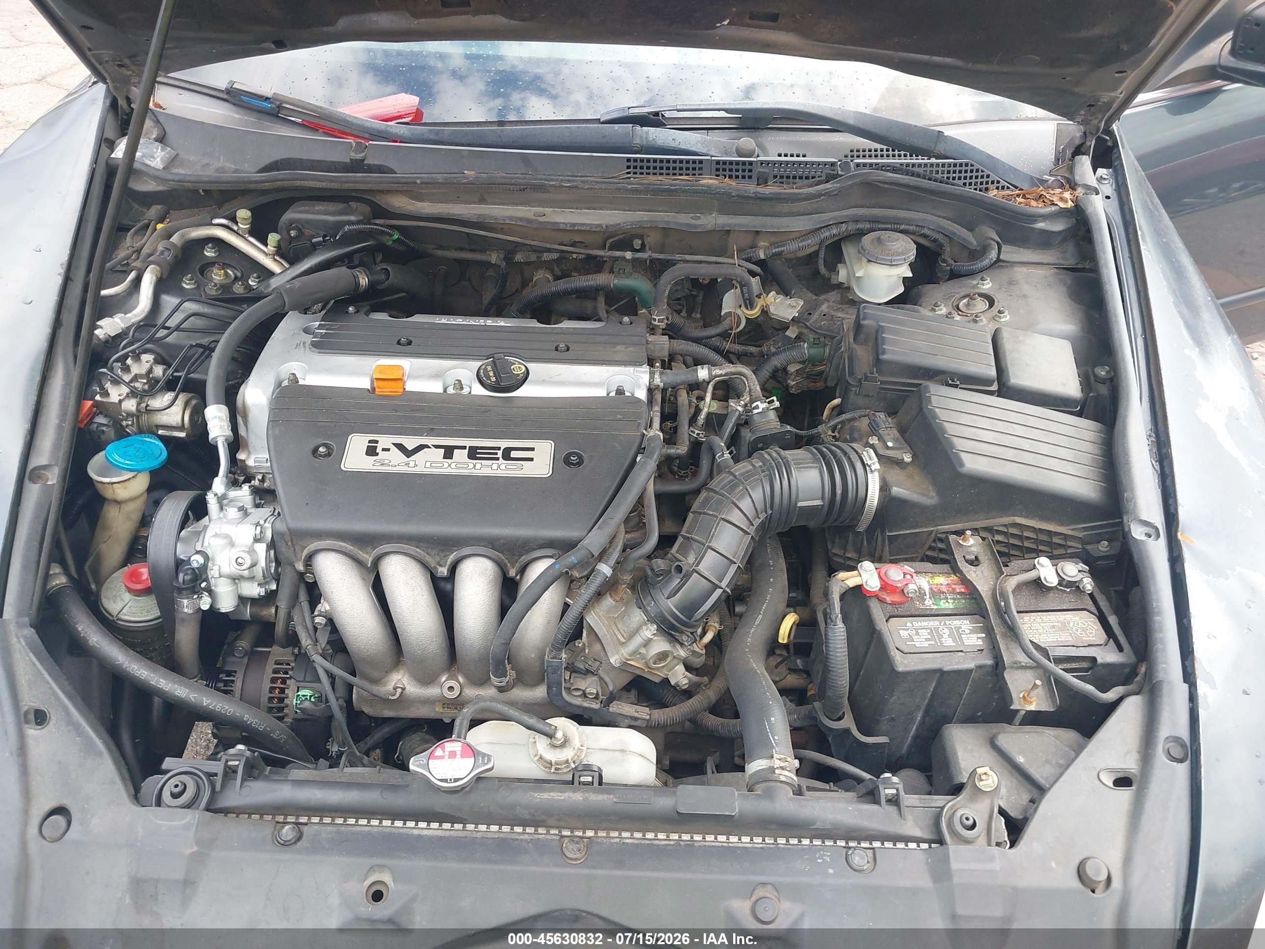 2007 Honda Accord 2.4 Ex Серый vin: 1HGCM56727A118091