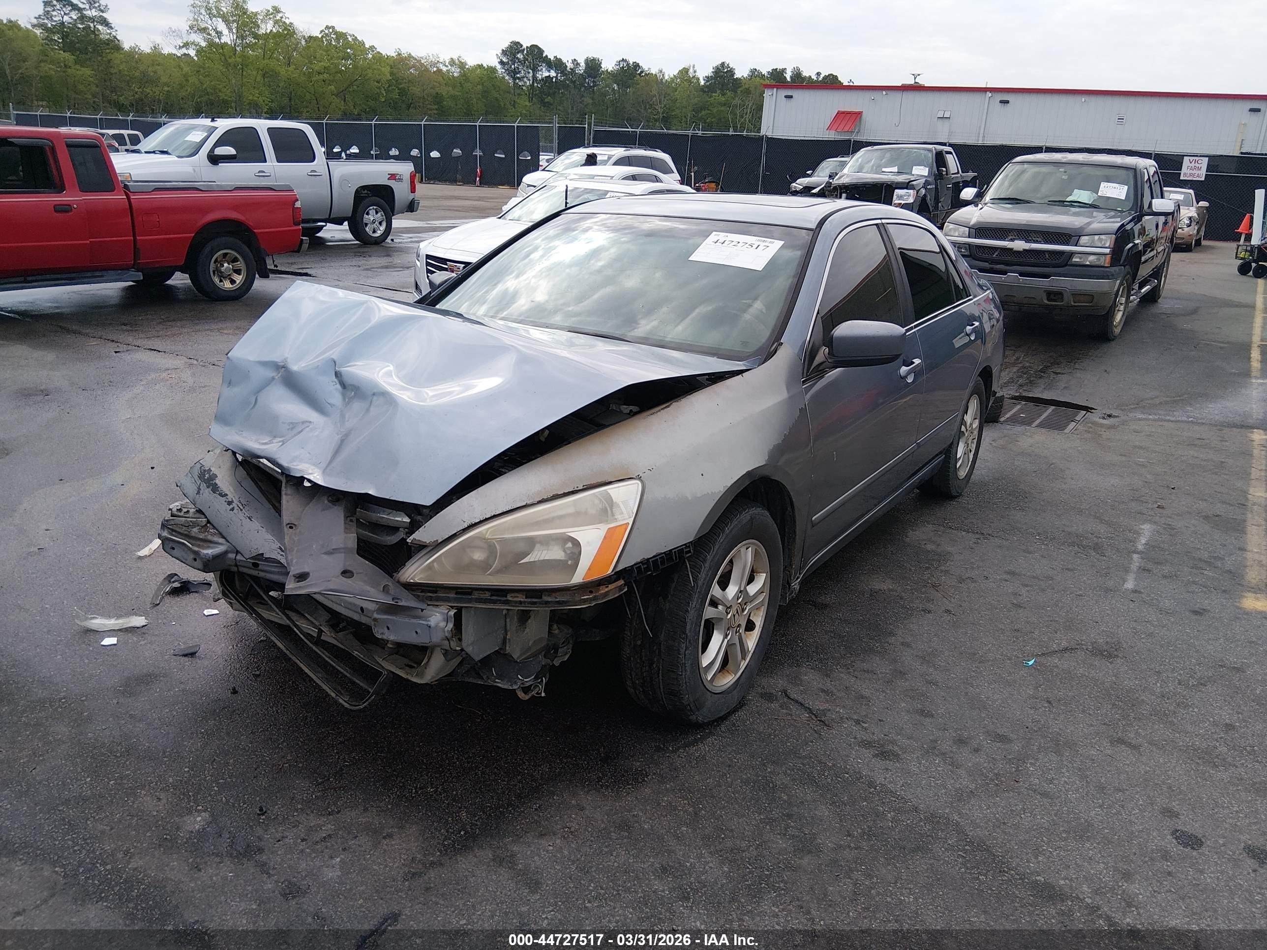 2007 Honda Accord 2.4 Ex Blue vin: 1HGCM56727A120150