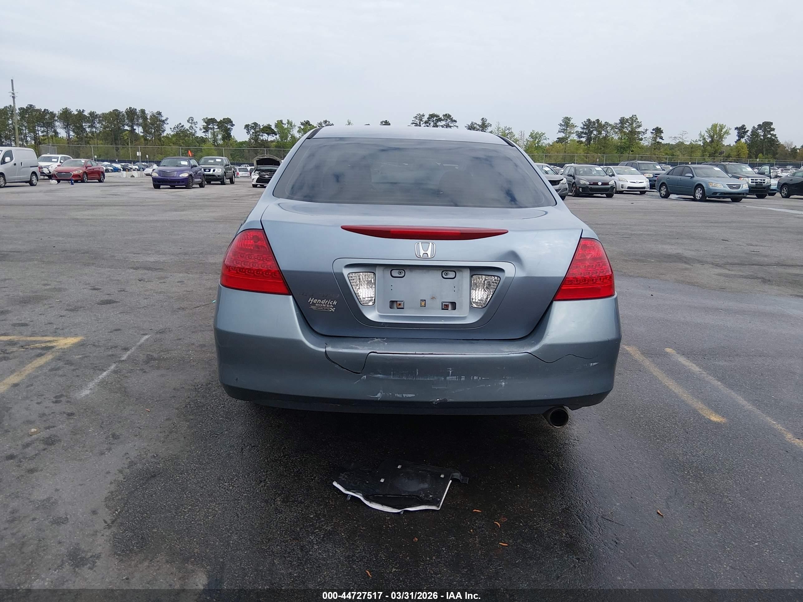 2007 Honda Accord 2.4 Ex Blue vin: 1HGCM56727A120150