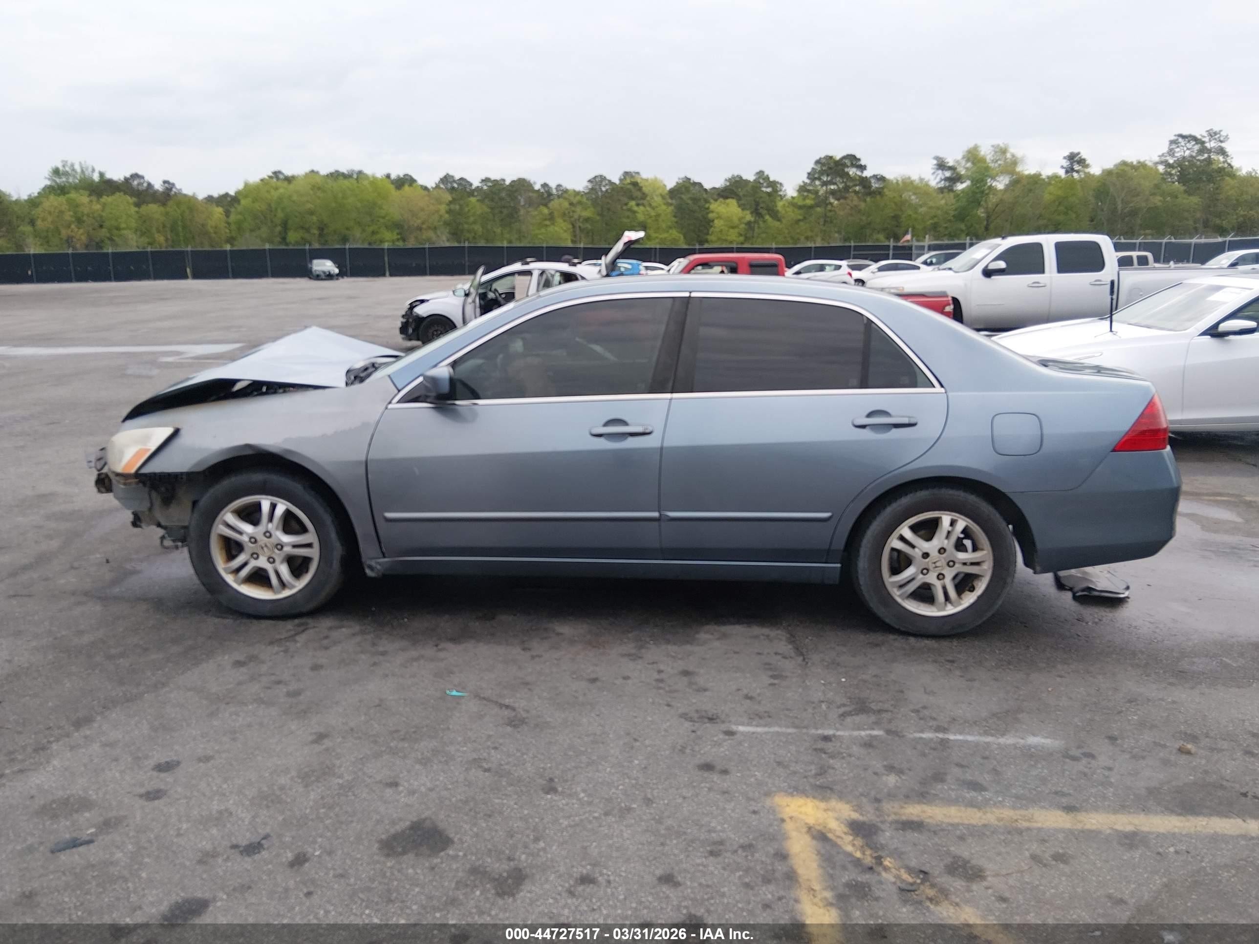2007 Honda Accord 2.4 Ex Blue vin: 1HGCM56727A120150