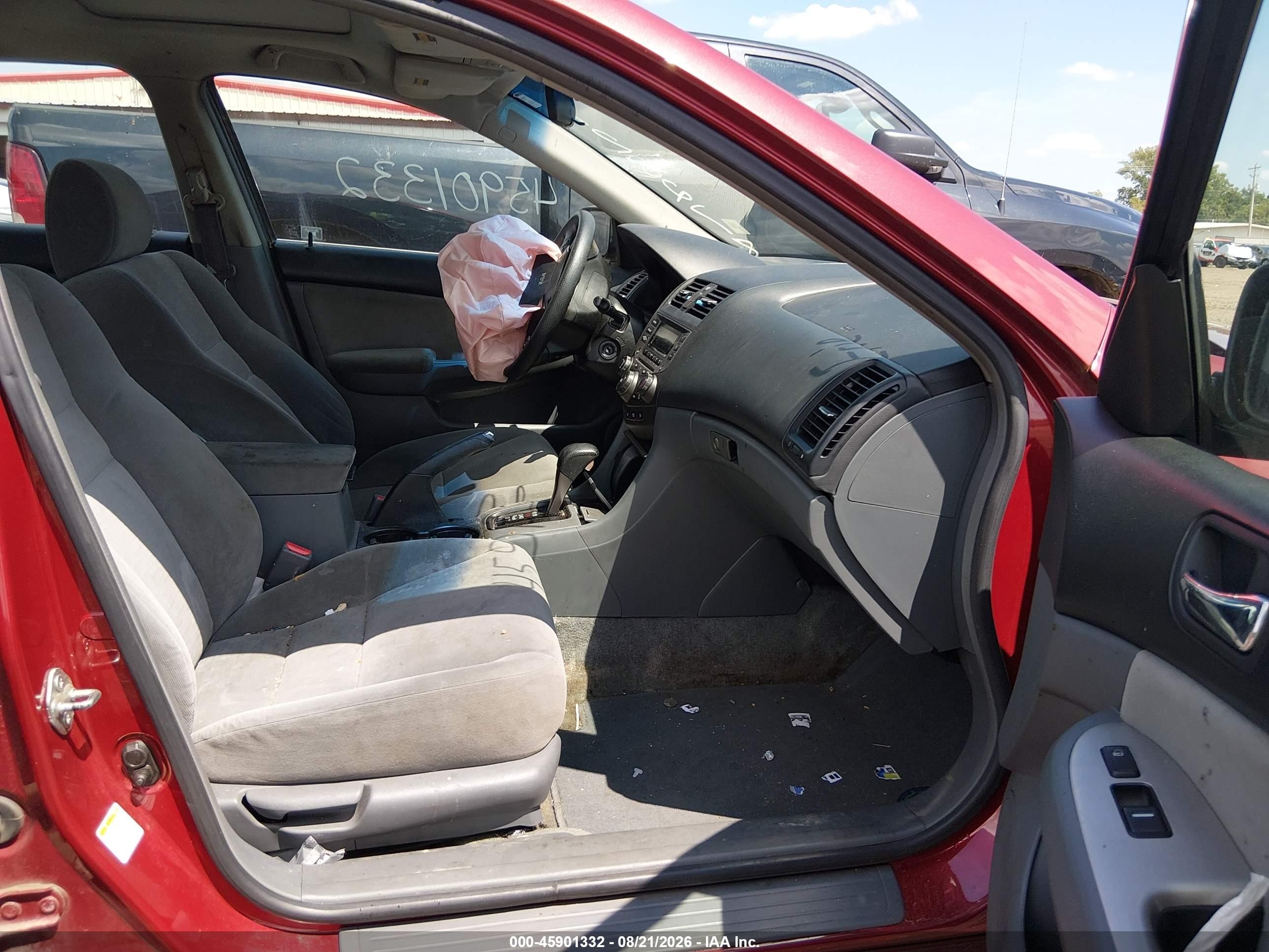 2007 Honda Accord 2.4 Ex Red vin: 1HGCM56727A128278