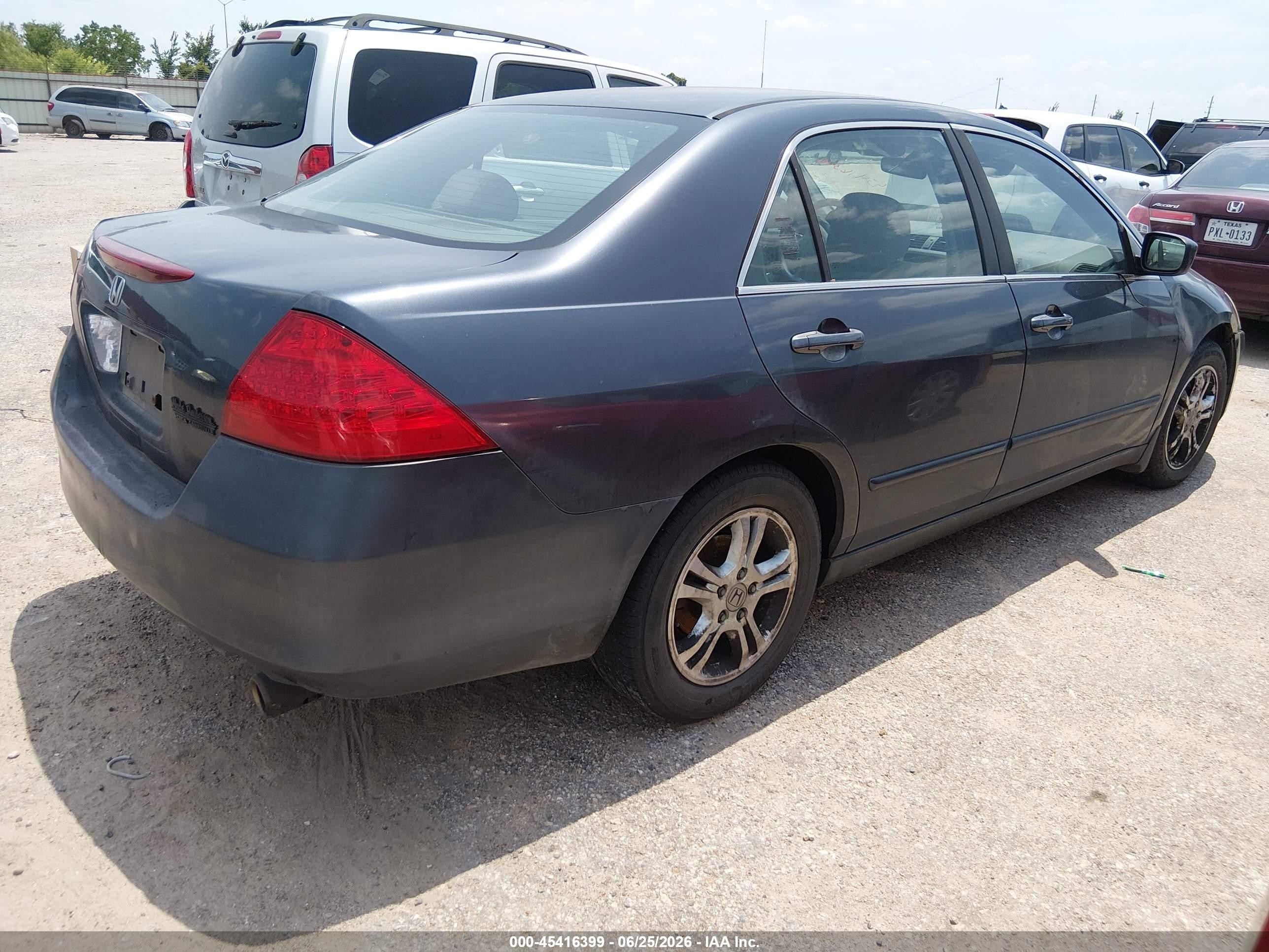 2007 Honda Accord 2.4 Ex Gray vin: 1HGCM56727A135702