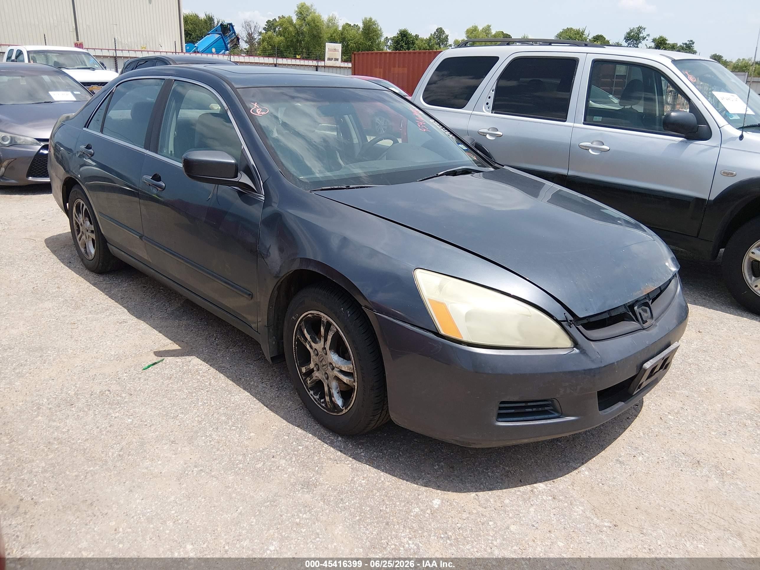 2007 Honda Accord 2.4 Ex Gray vin: 1HGCM56727A135702