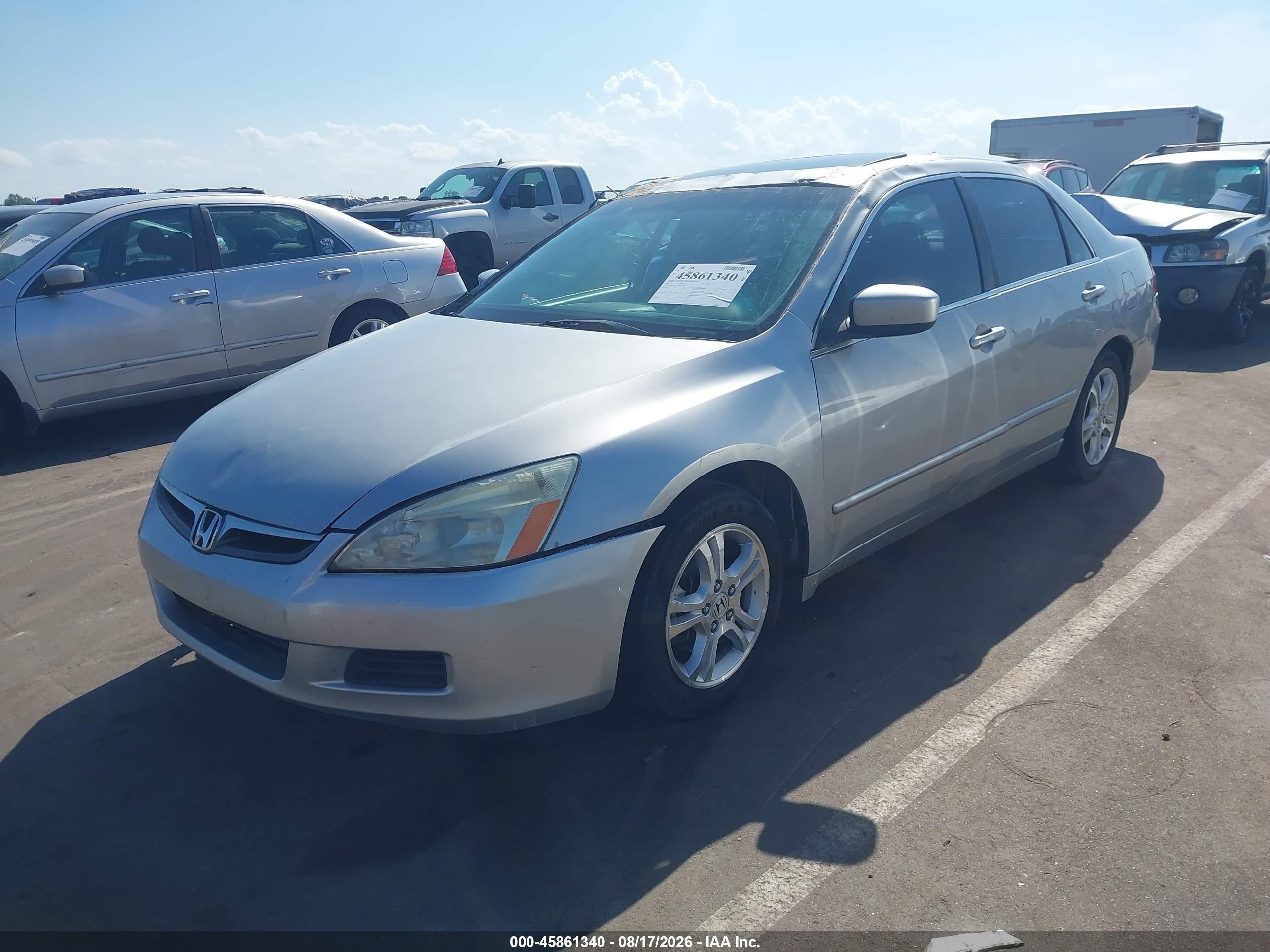2007 Honda Accord 2.4 Ex Silver vin: 1HGCM56727A159644
