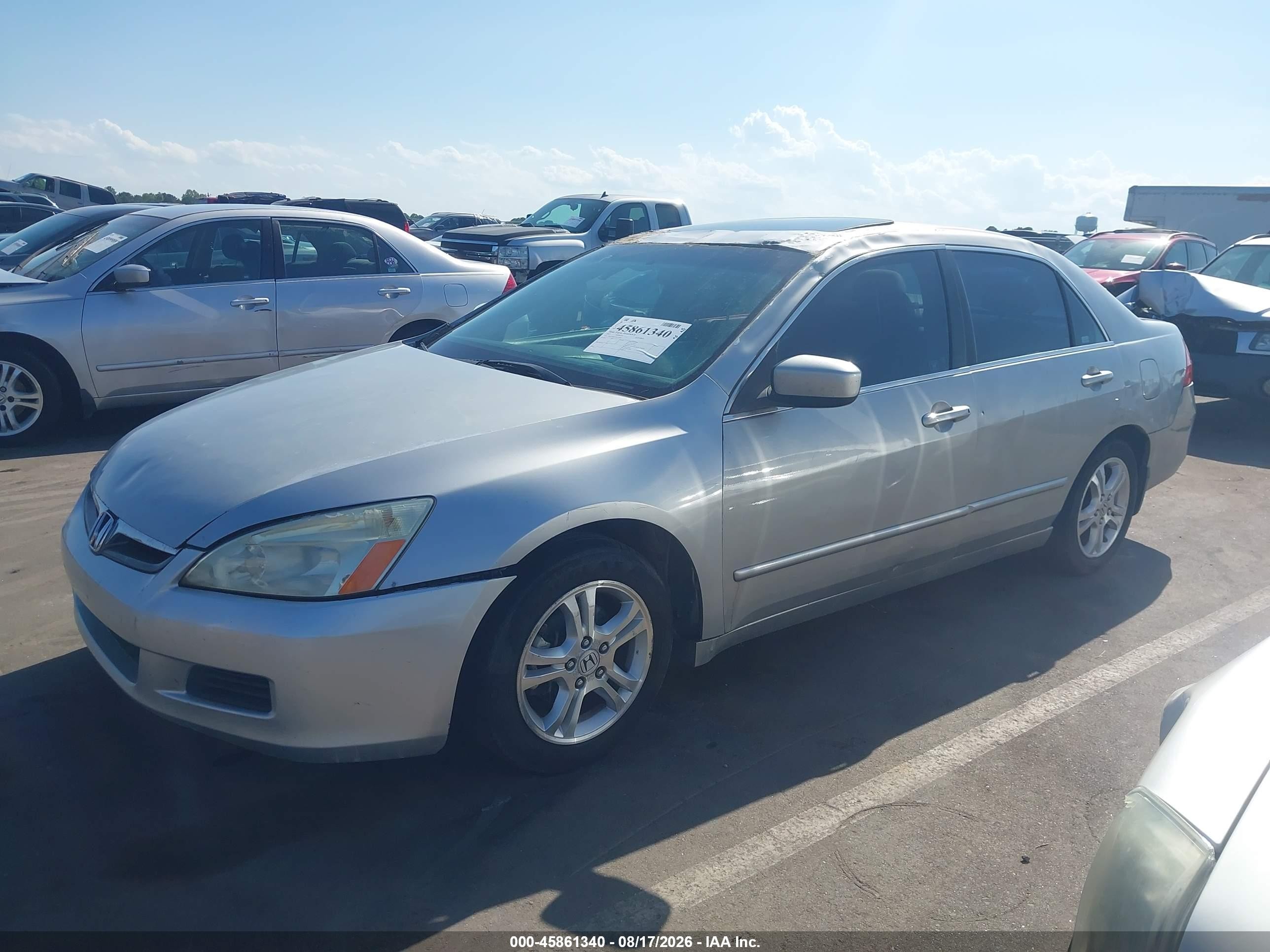 2007 Honda Accord 2.4 Ex Silver vin: 1HGCM56727A159644