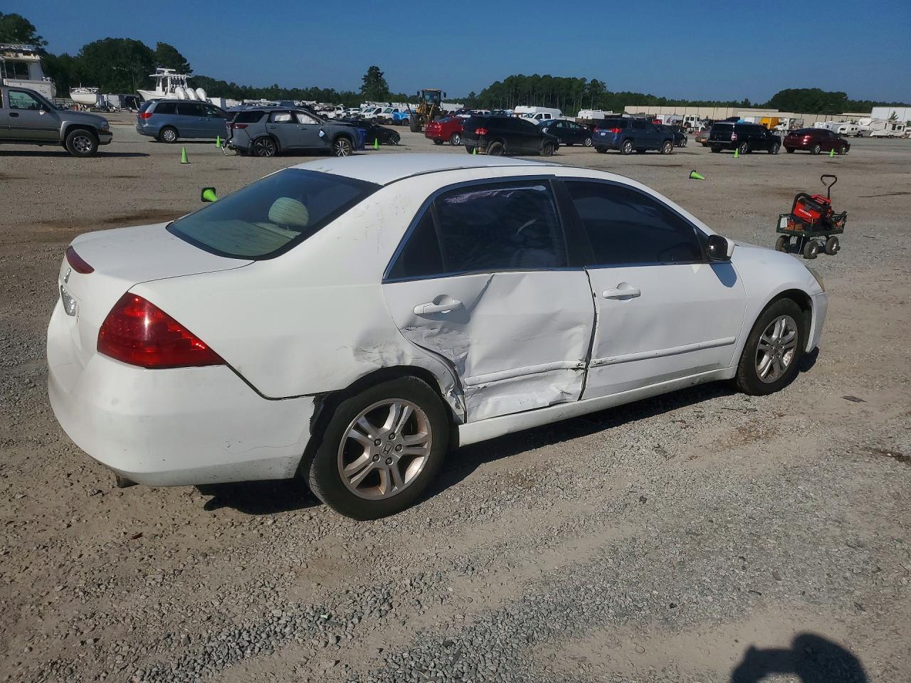 2007 Honda Accord Ex Белый vin: 1HGCM56727A164407