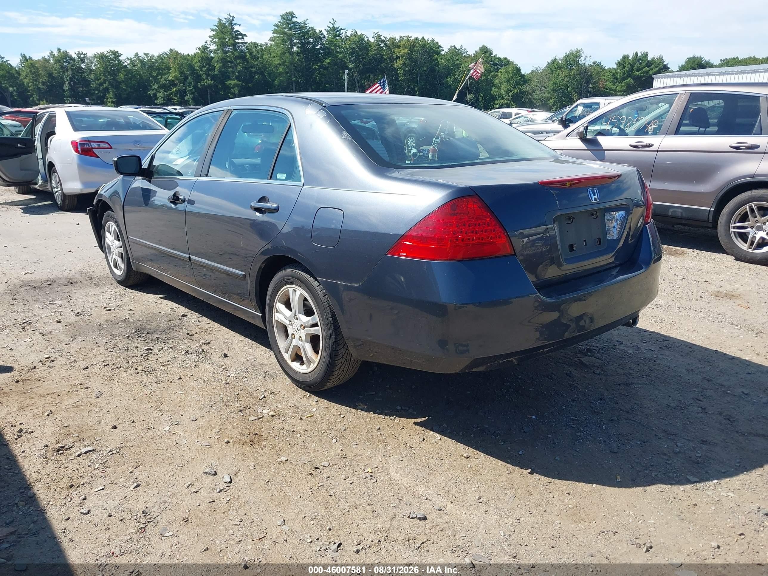 2007 Honda Accord 2.4 Ex Dark Blue vin: 1HGCM56727A164939