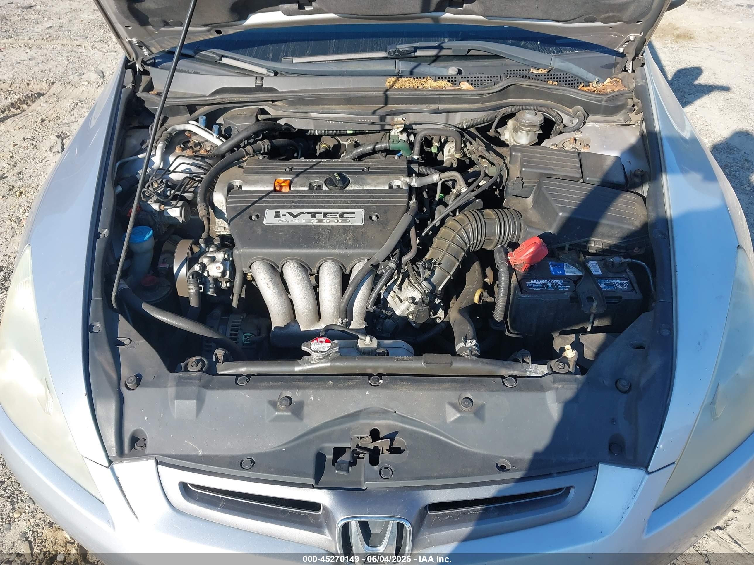 2004 Honda Accord 2.4 Ex Silver vin: 1HGCM56734A179090