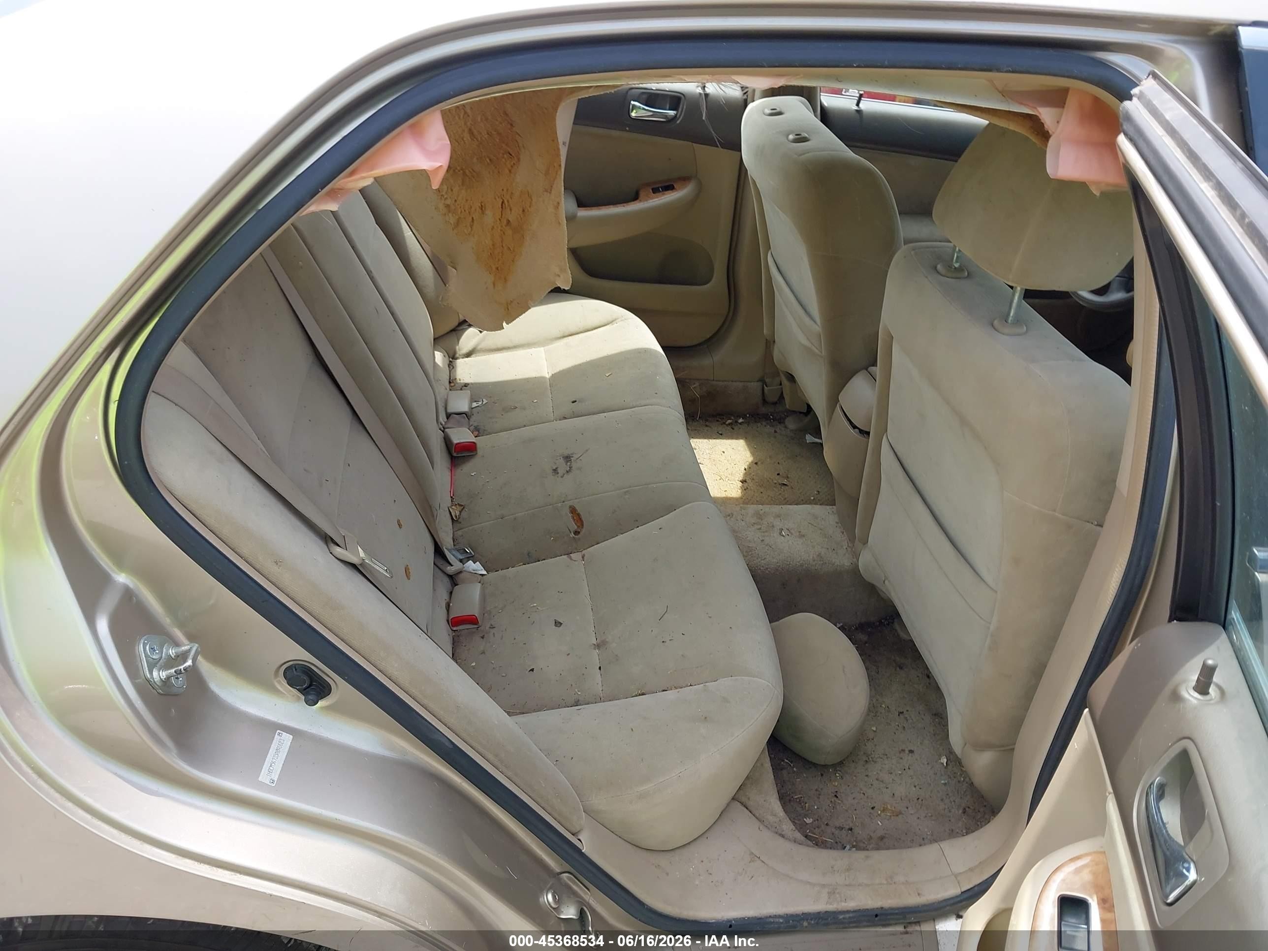 2005 Honda Accord 2.4 Ex Beige vin: 1HGCM56735A046623