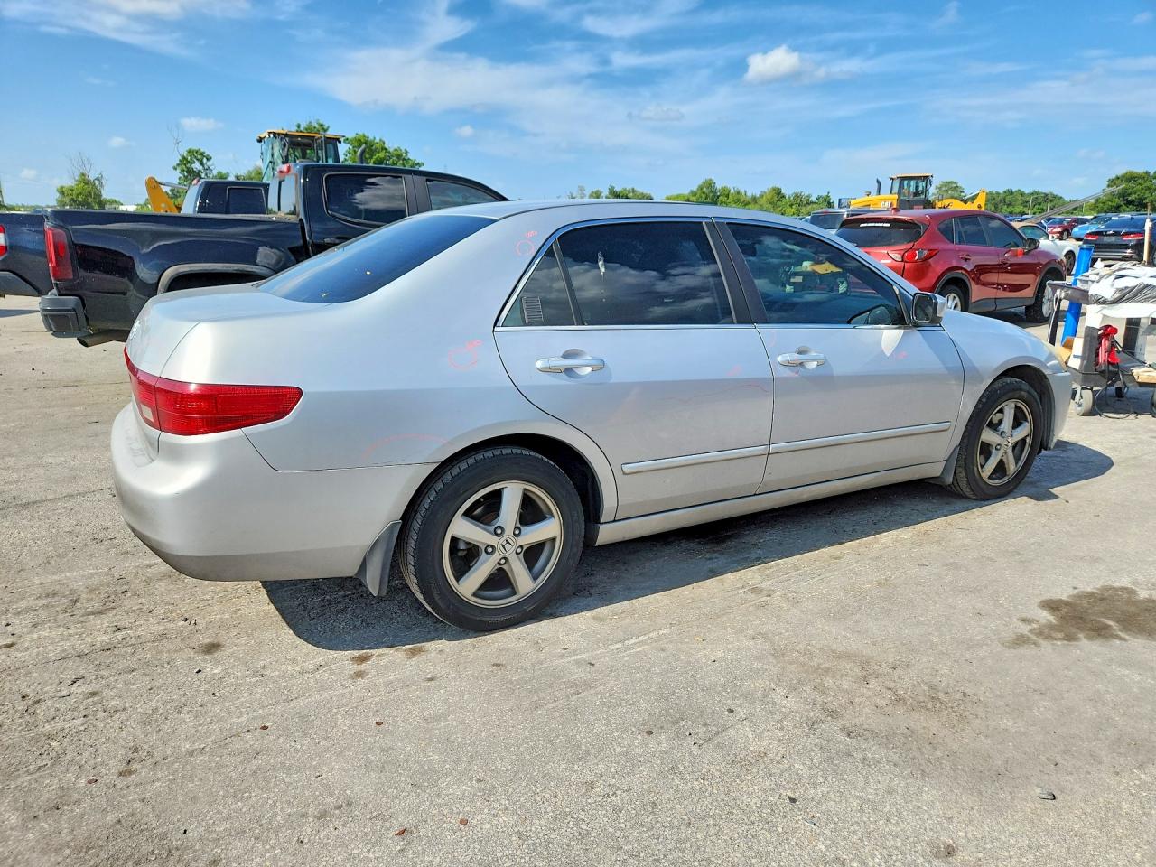 2005 Honda Accord Ex Silver vin: 1HGCM56735A077807