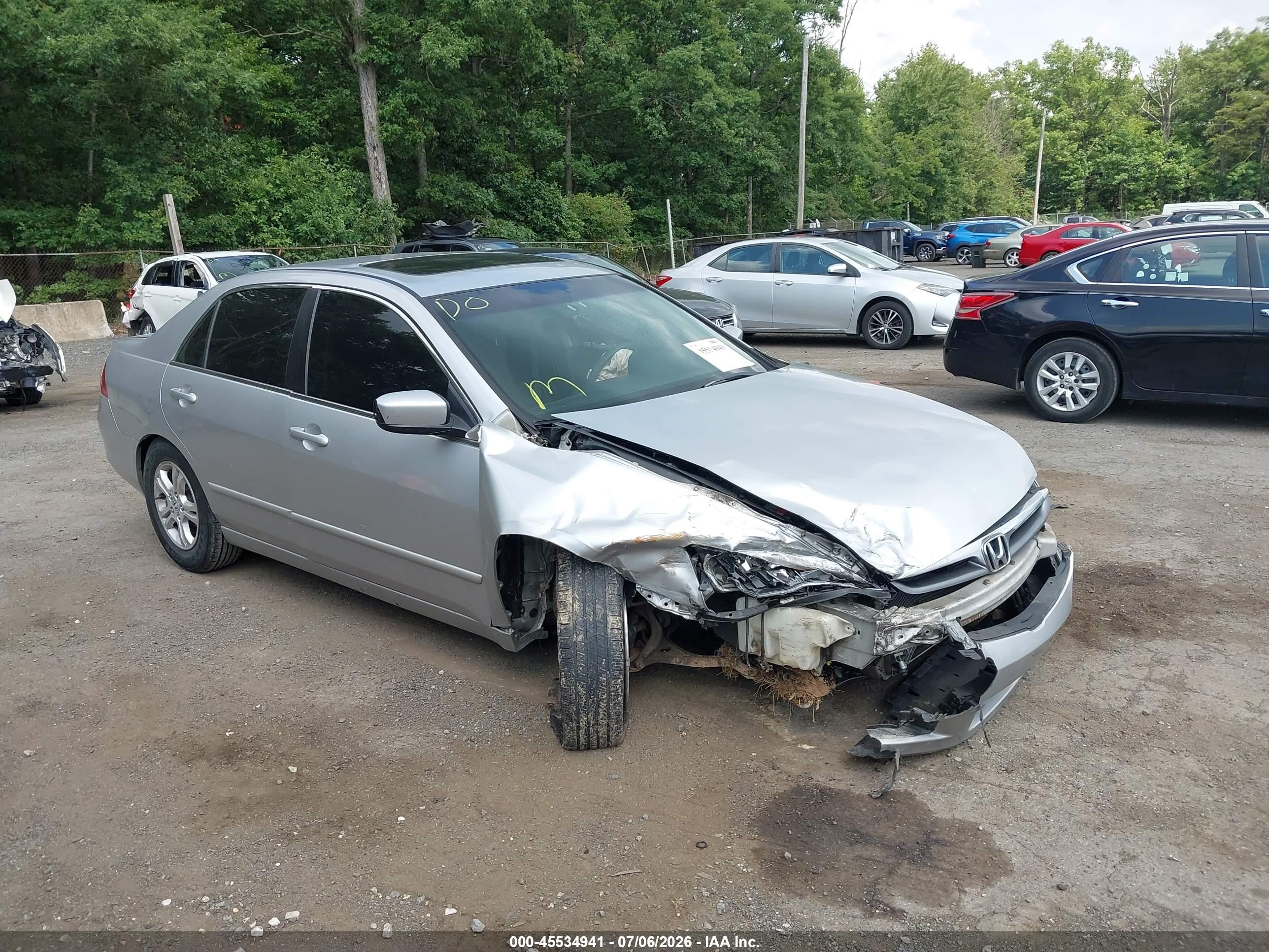 2006 Honda Accord 2.4 Ex Silver vin: 1HGCM56736A174975