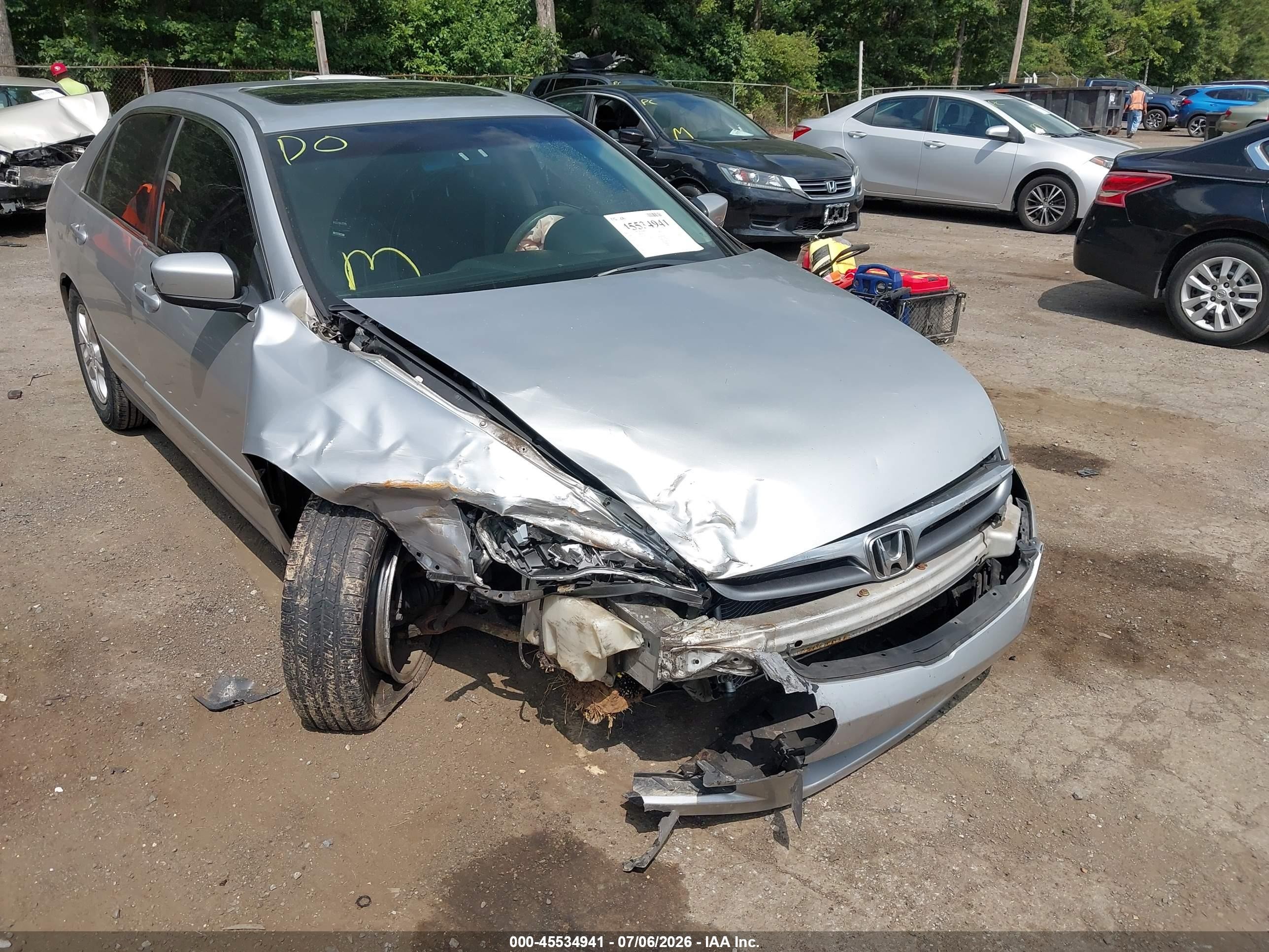 2006 Honda Accord 2.4 Ex Silver vin: 1HGCM56736A174975
