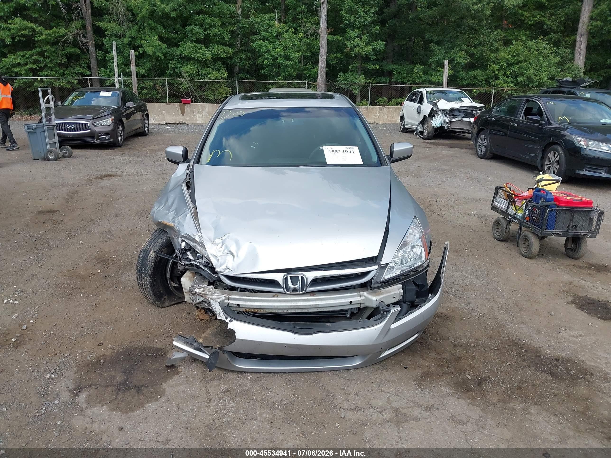 2006 Honda Accord 2.4 Ex Silver vin: 1HGCM56736A174975