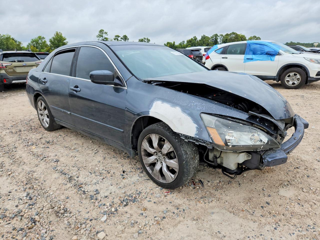 2007 Honda Accord Ex Gray vin: 1HGCM56737A026049