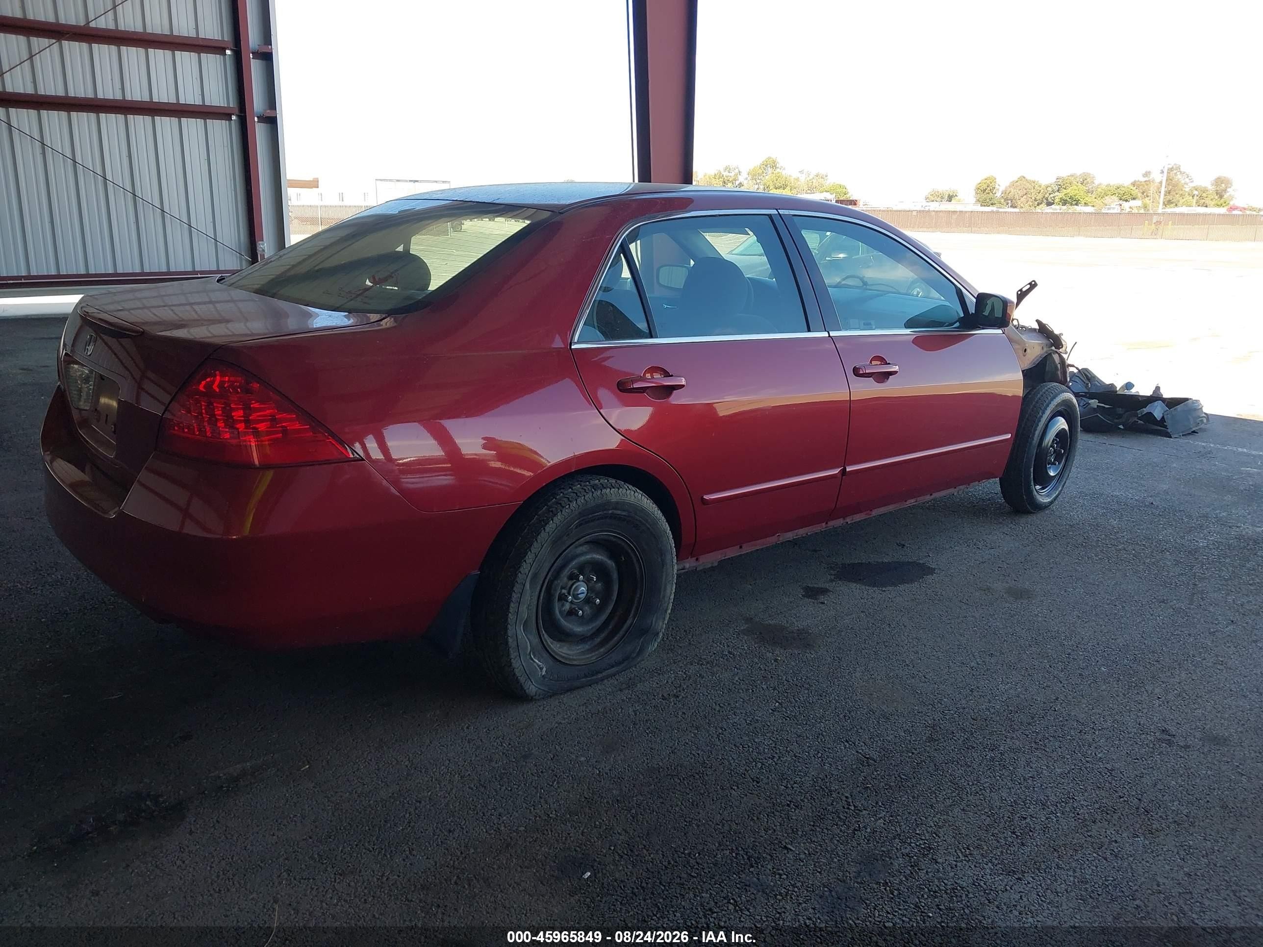 2007 Honda Accord 2.4 Ex Burgundy vin: 1HGCM56737A050965
