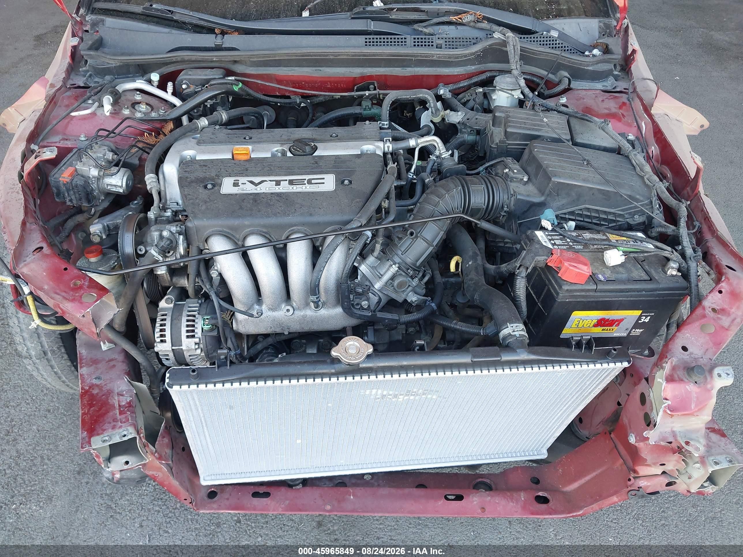 2007 Honda Accord 2.4 Ex Burgundy vin: 1HGCM56737A050965