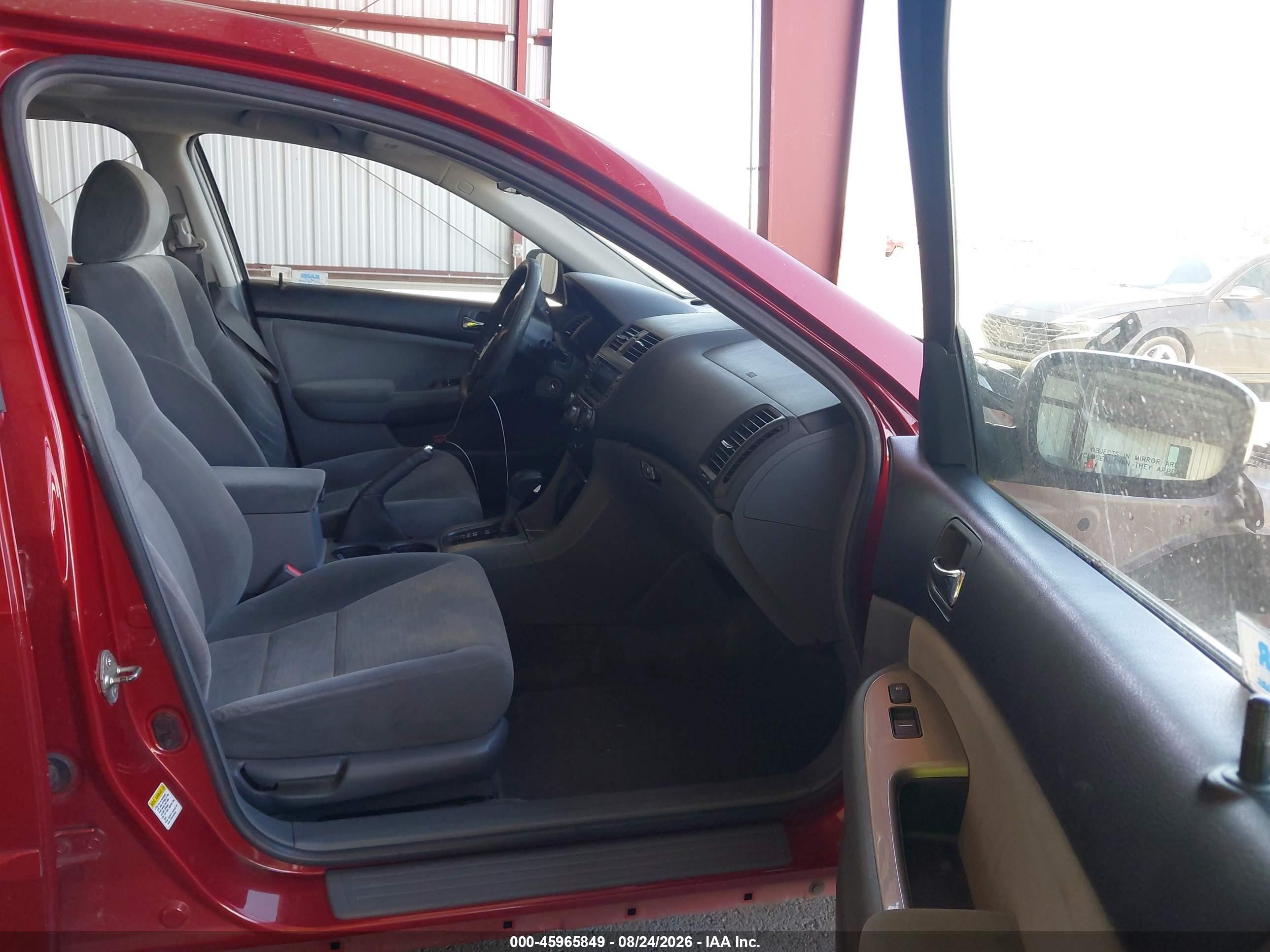 2007 Honda Accord 2.4 Ex Burgundy vin: 1HGCM56737A050965