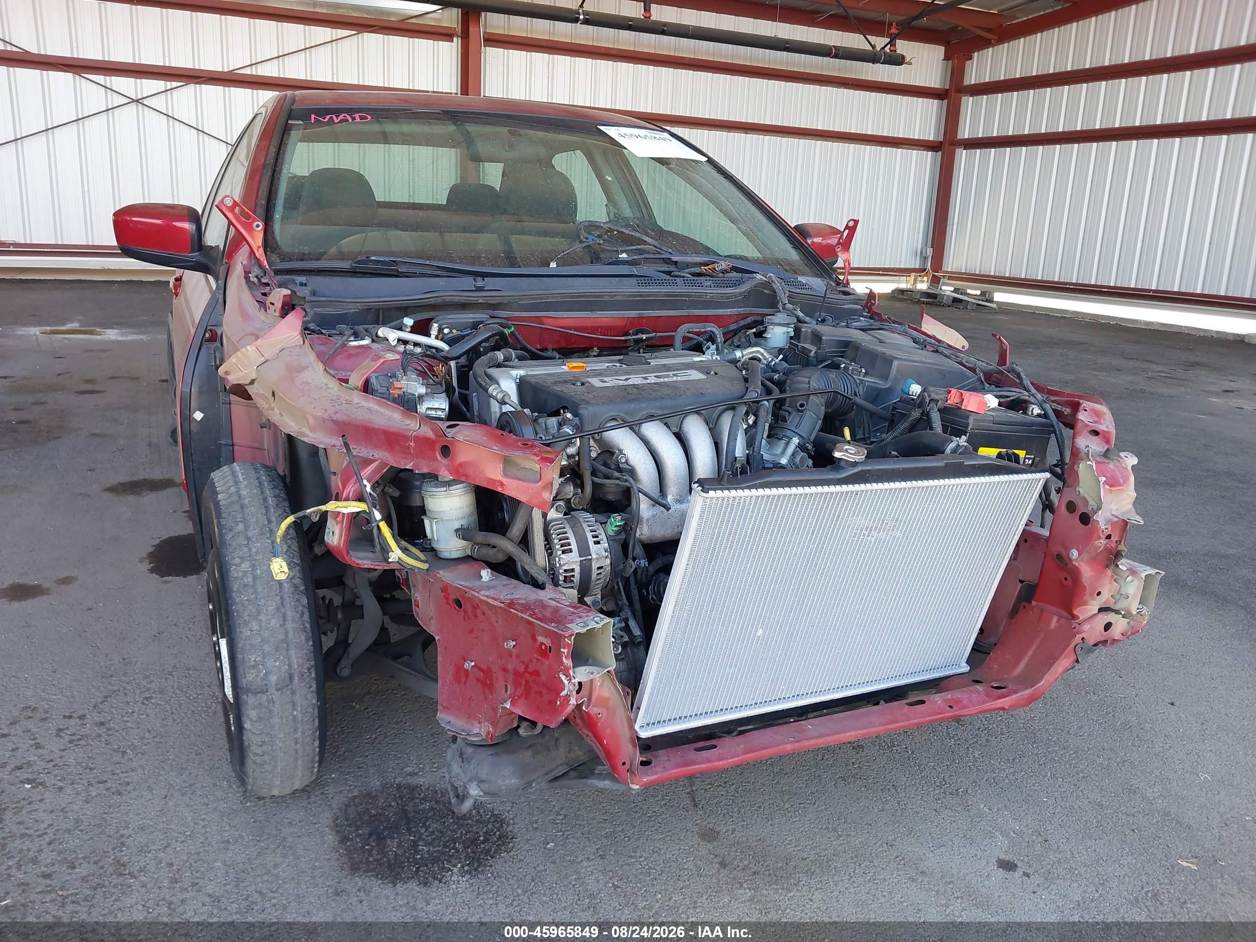 2007 Honda Accord 2.4 Ex Burgundy vin: 1HGCM56737A050965