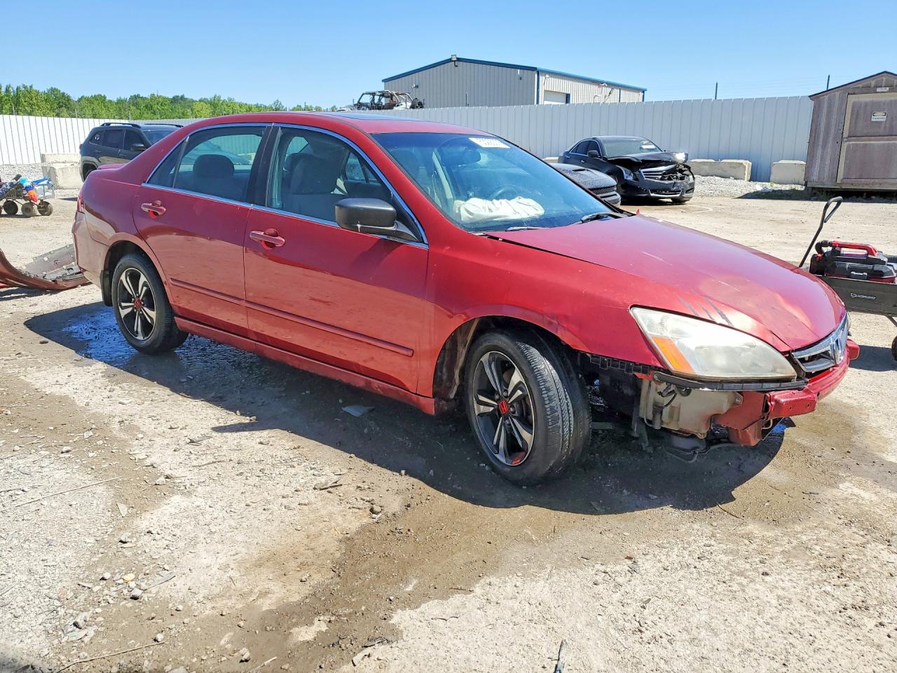 2007 Honda Accord Ex Burgundy vin: 1HGCM56737A185878