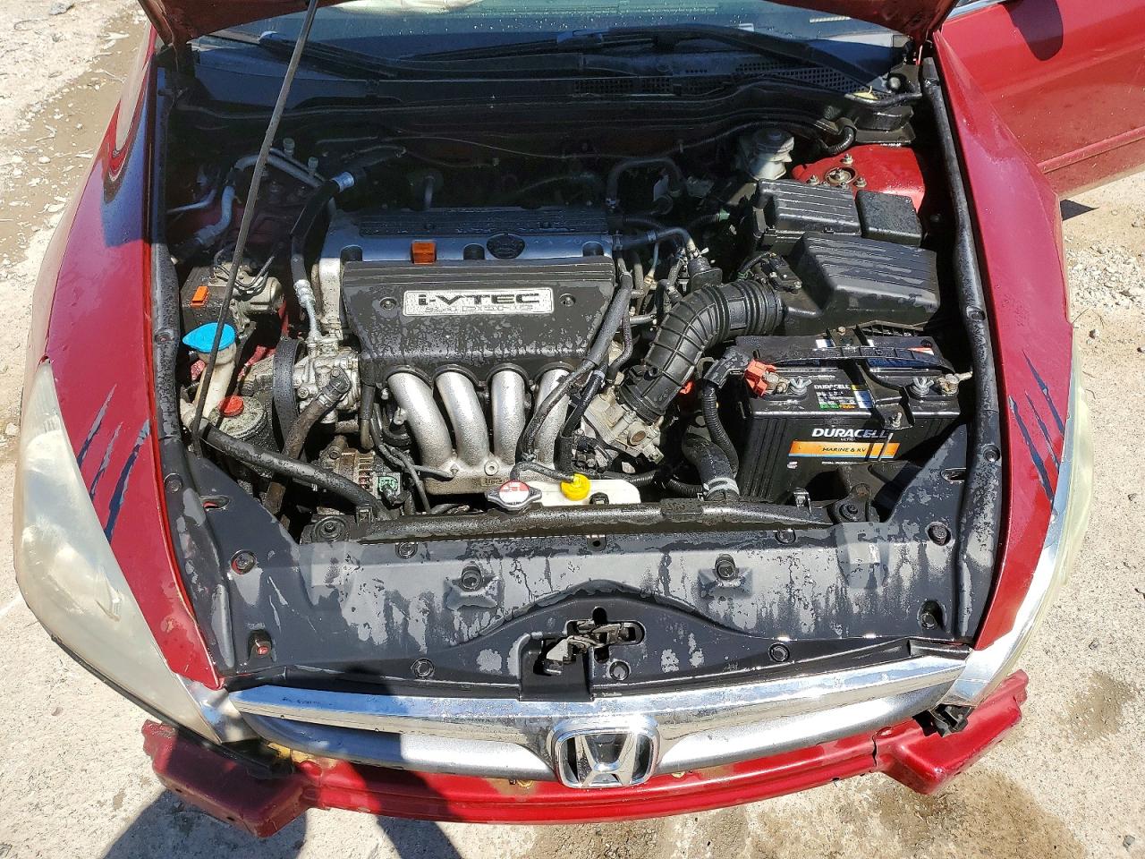 2007 Honda Accord Ex Burgundy vin: 1HGCM56737A185878