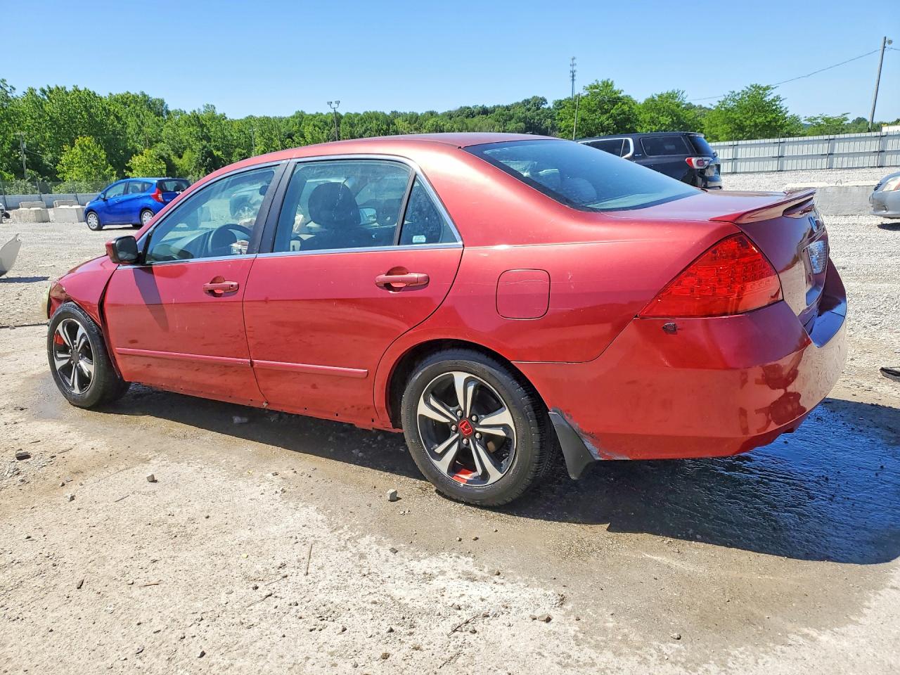 2007 Honda Accord Ex Burgundy vin: 1HGCM56737A185878