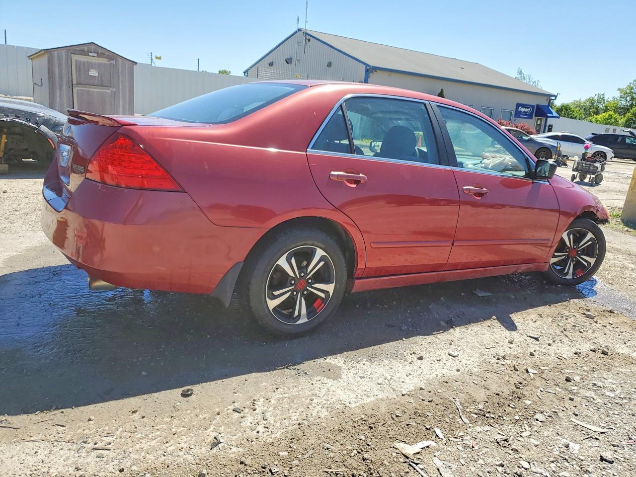 2007 Honda Accord Ex Burgundy vin: 1HGCM56737A185878