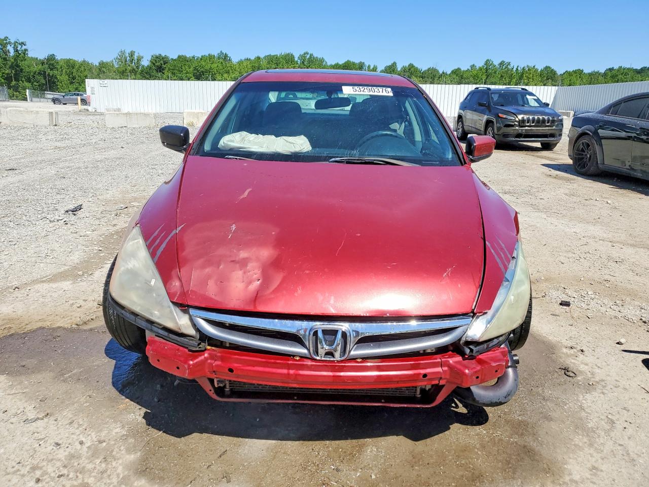 2007 Honda Accord Ex Burgundy vin: 1HGCM56737A185878
