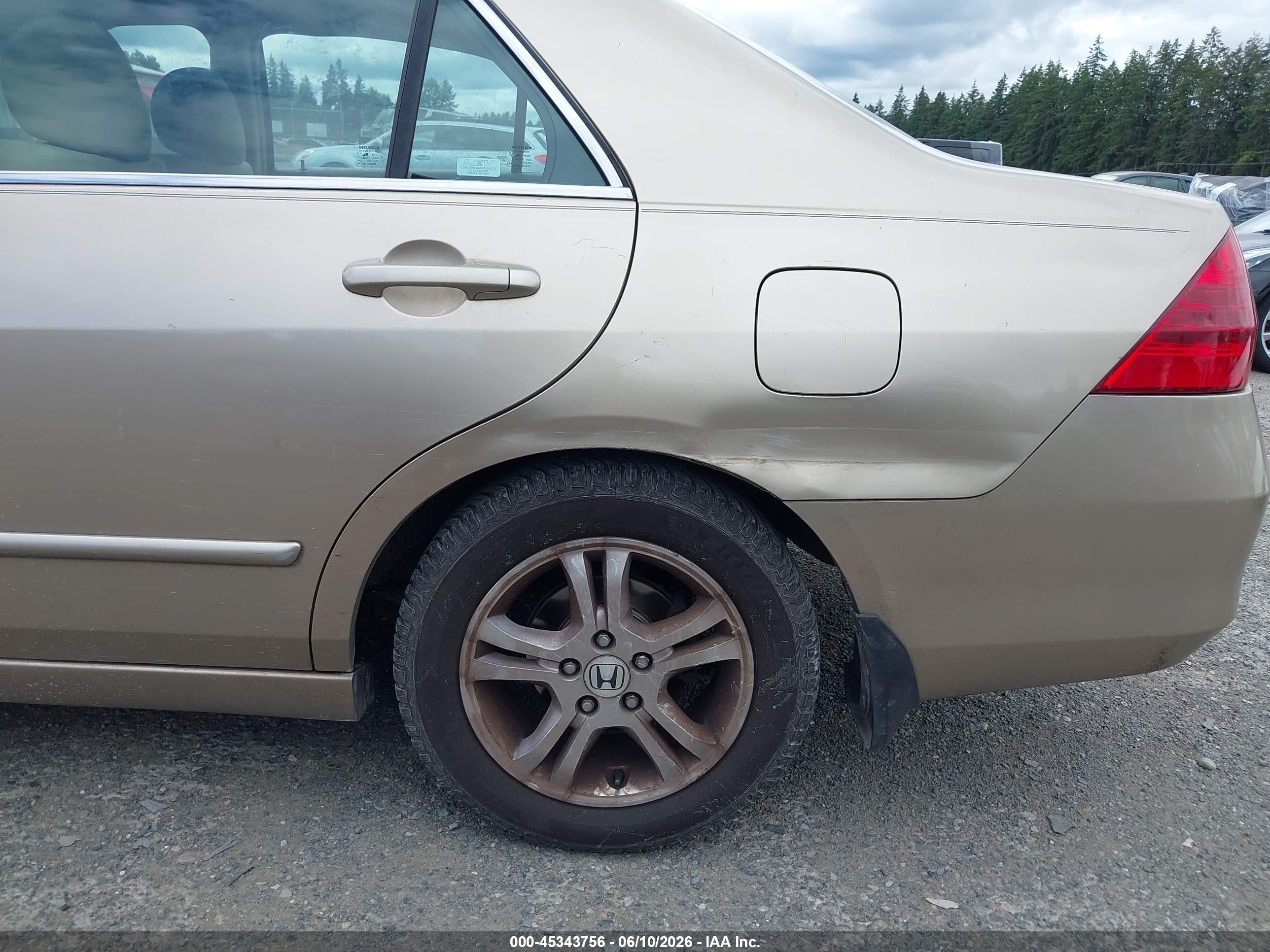 2007 Honda Accord 2.4 Ex Gold vin: 1HGCM56737A191633