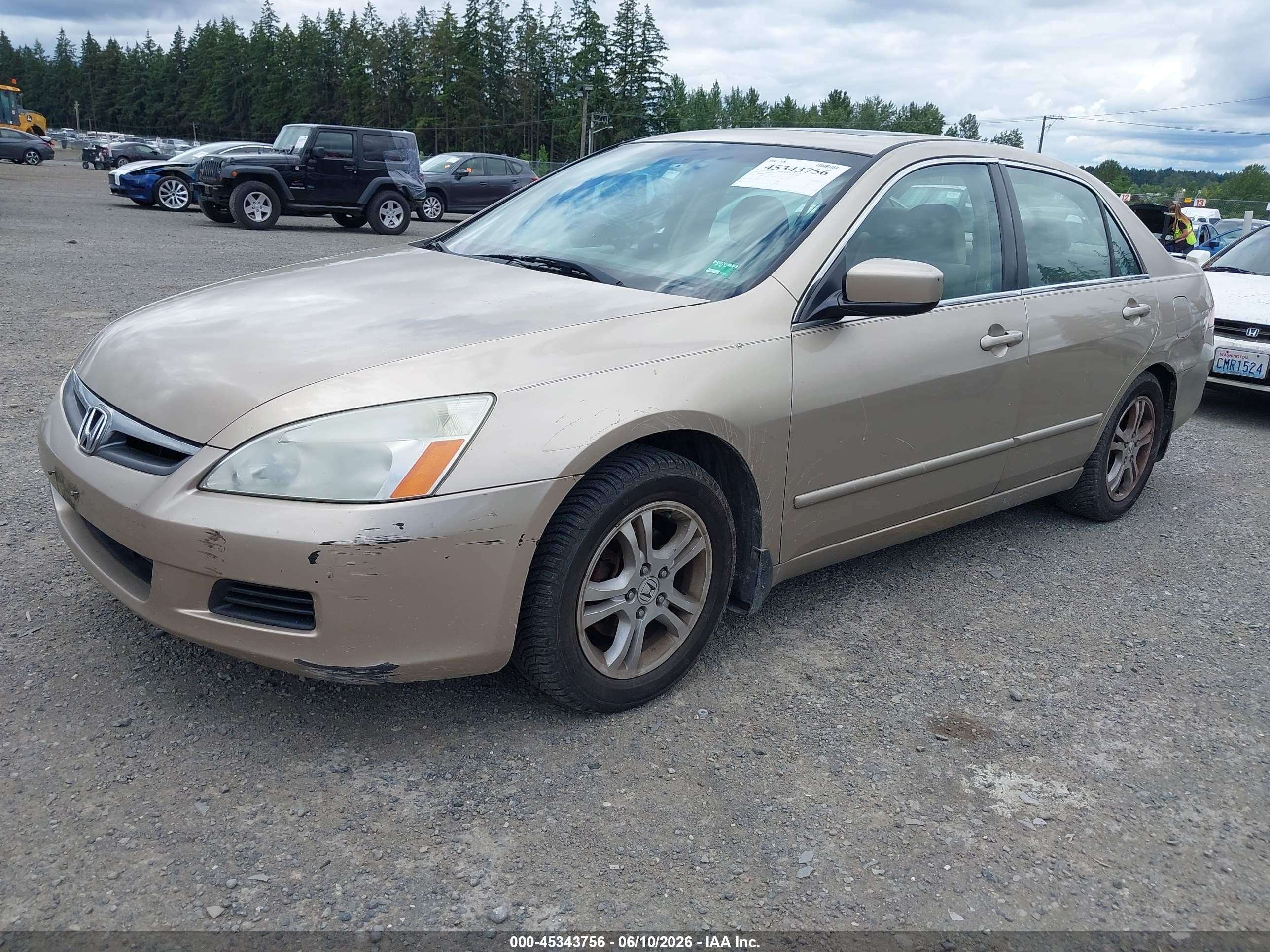 2007 Honda Accord 2.4 Ex Gold vin: 1HGCM56737A191633